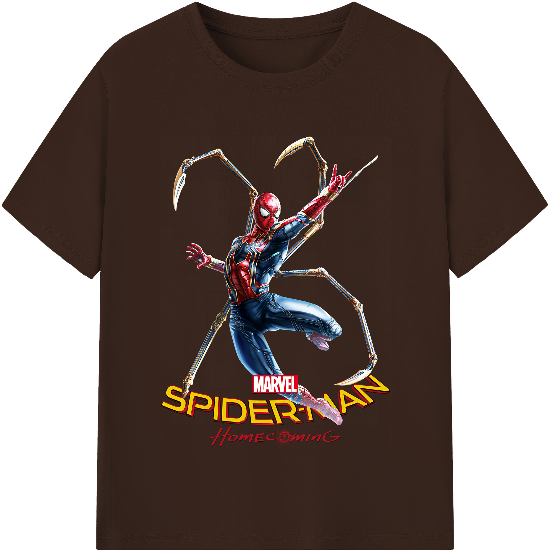 （画像用） Spider Man スパイダーマン 綿100％半袖Tシャツ（フロントプリント）