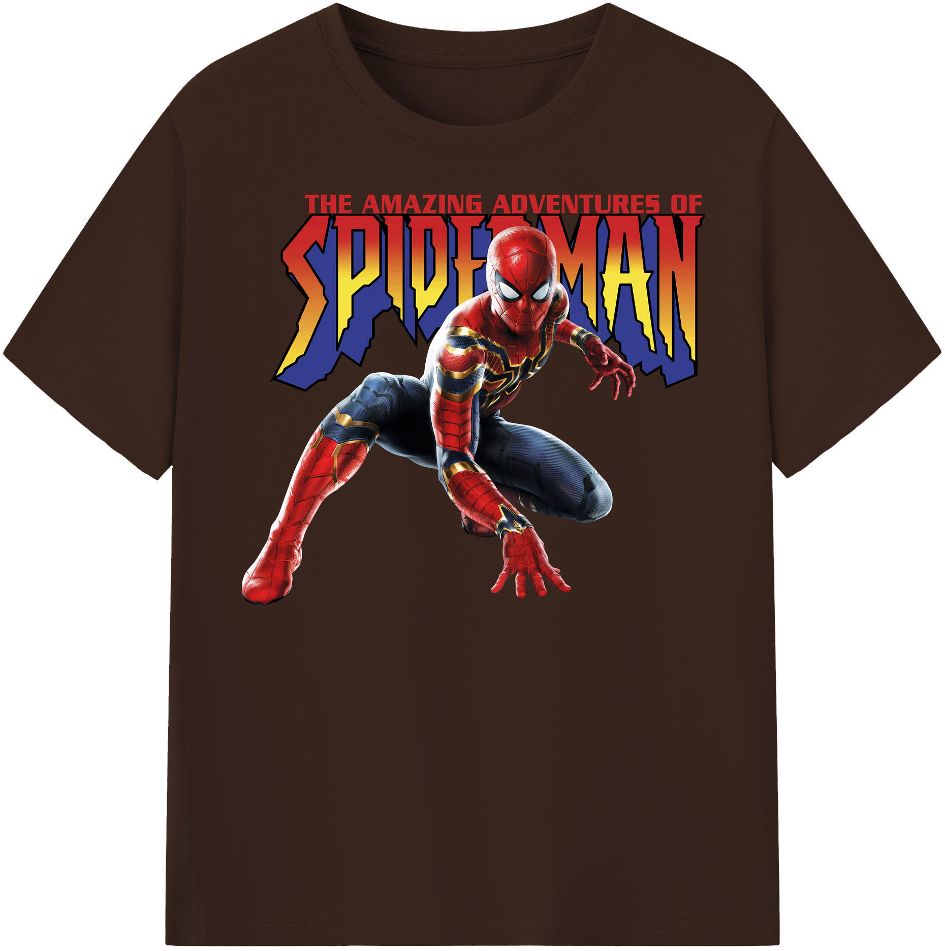 Spider Man スパイダーマン 綿100％半袖Tシャツ（フロントプリント）