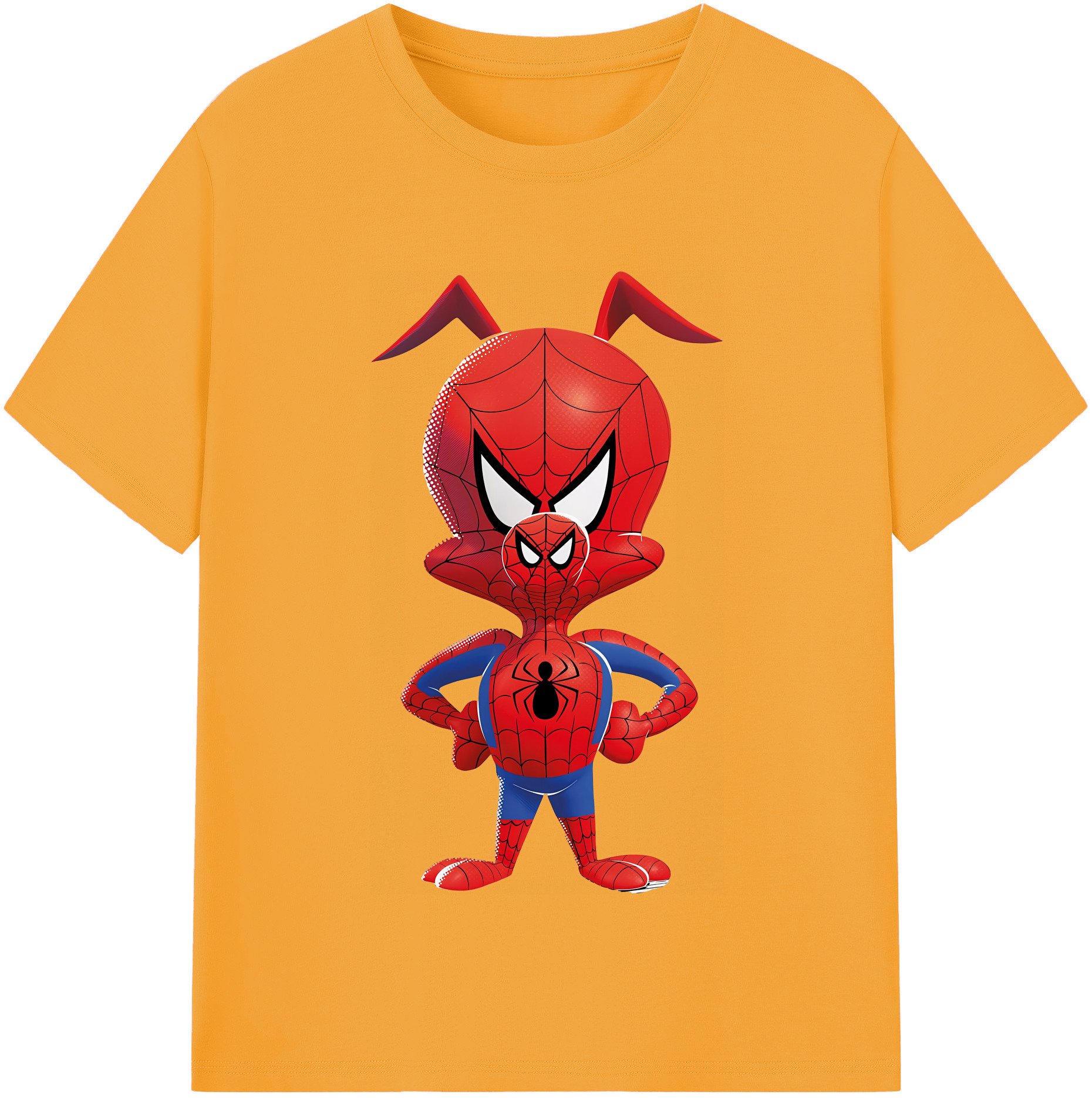 （画像用） Spider Man スパイダーマン 綿100％半袖Tシャツ（フロントプリント）