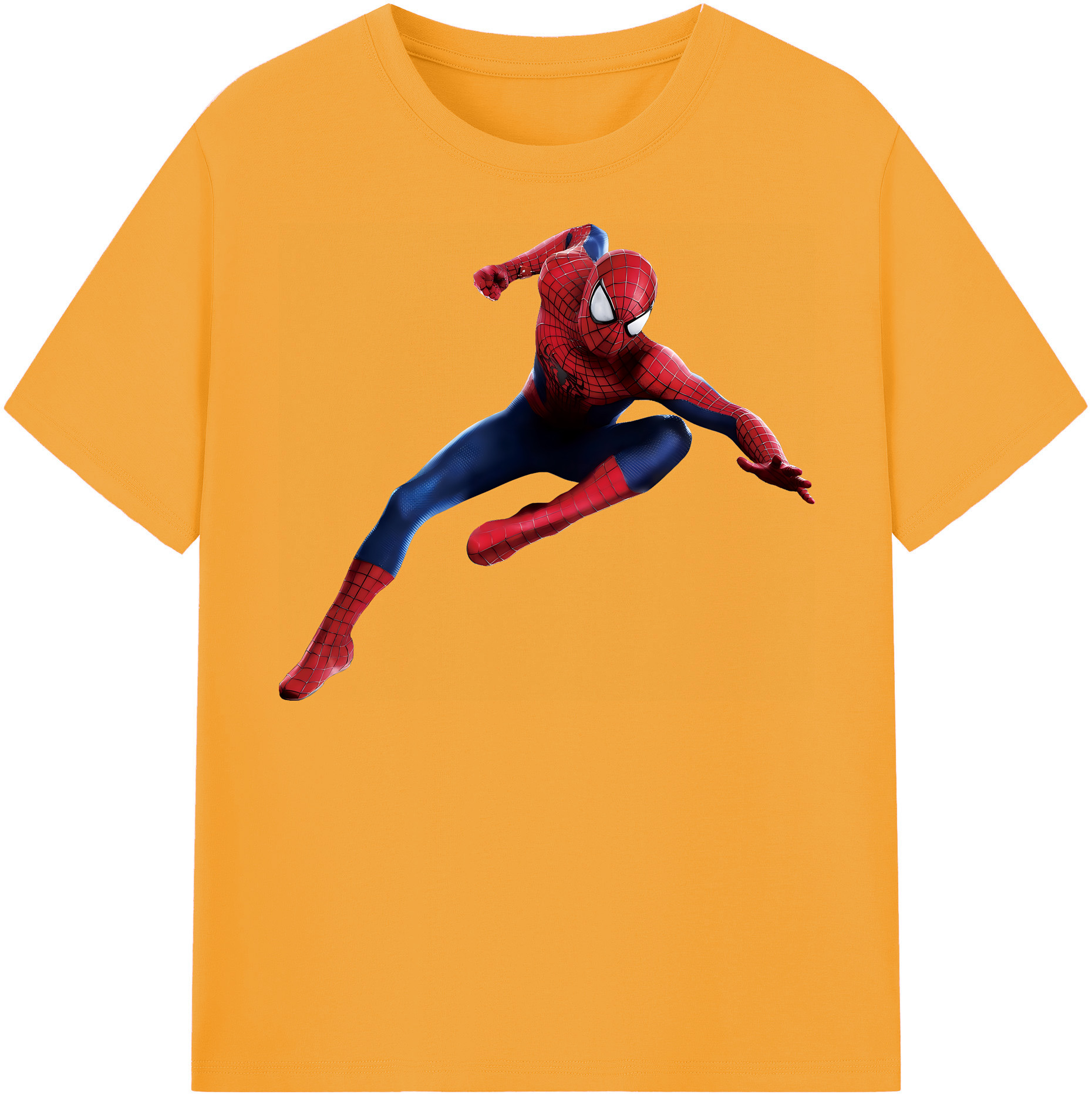（画像用） Spider Man スパイダーマン 綿100％半袖Tシャツ（フロントプリント）