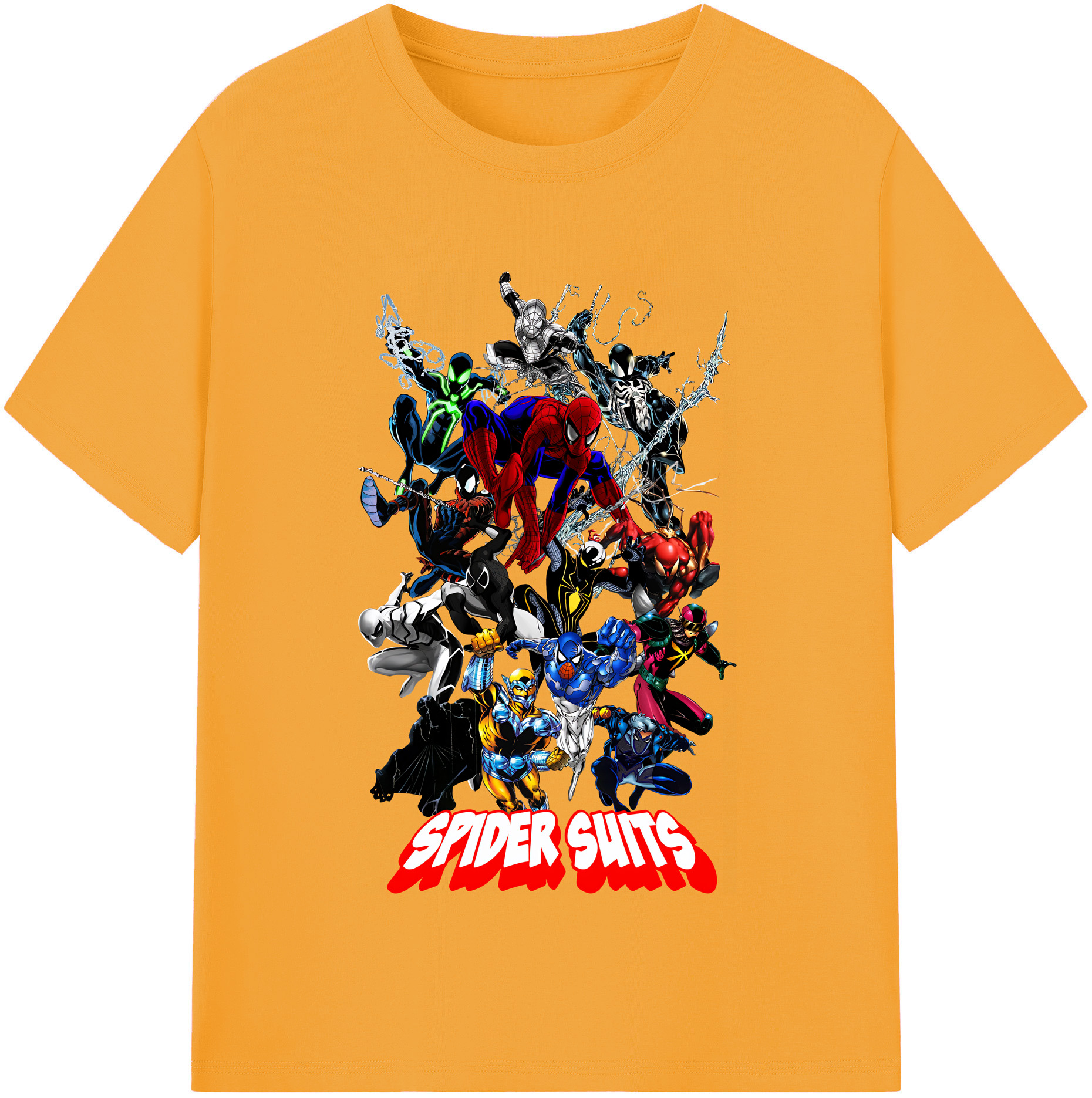 （画像用） Spider Man スパイダーマン 綿100％半袖Tシャツ（フロントプリント）