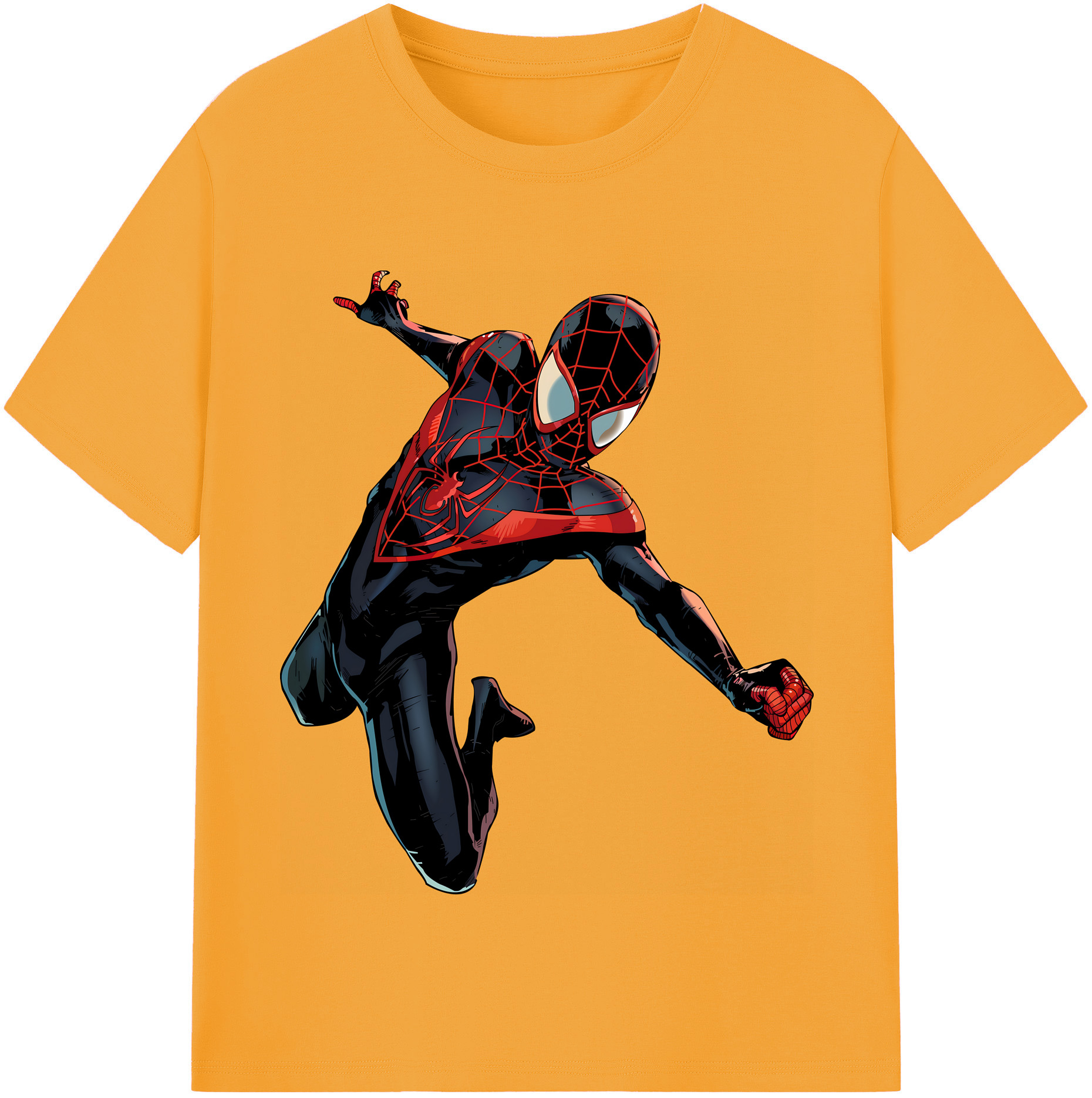 （画像用） Spider Man スパイダーマン 綿100％半袖Tシャツ（フロントプリント）