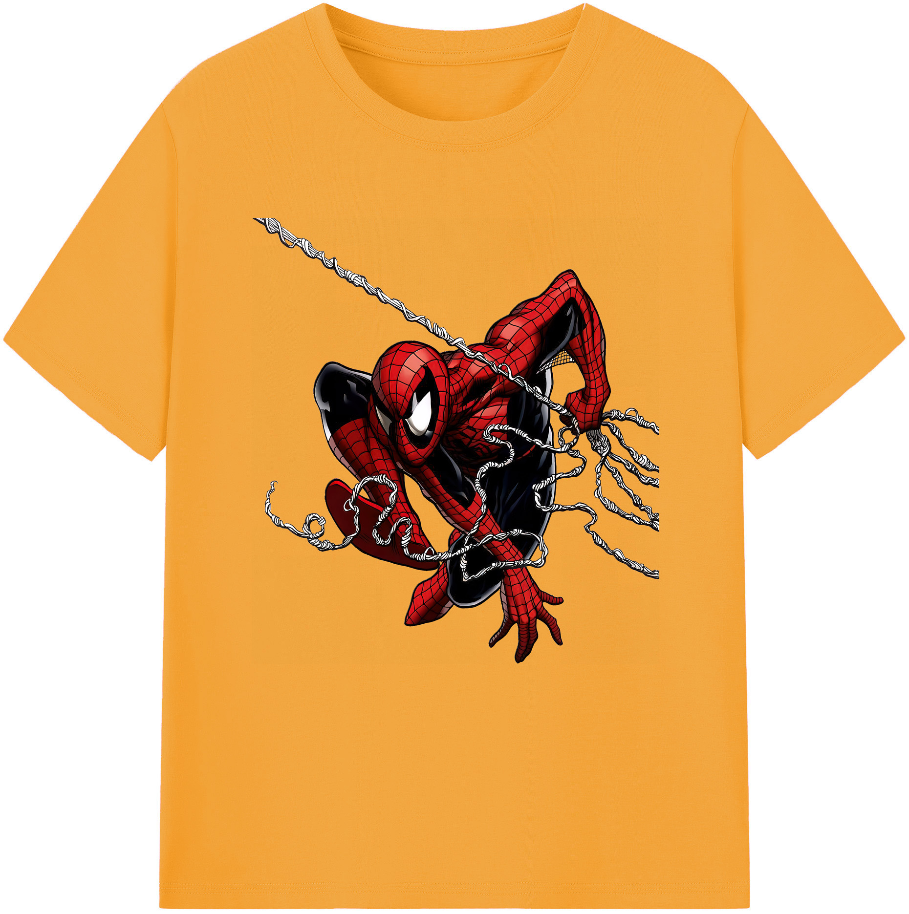 （画像用） Spider Man スパイダーマン 綿100％半袖Tシャツ（フロントプリント）