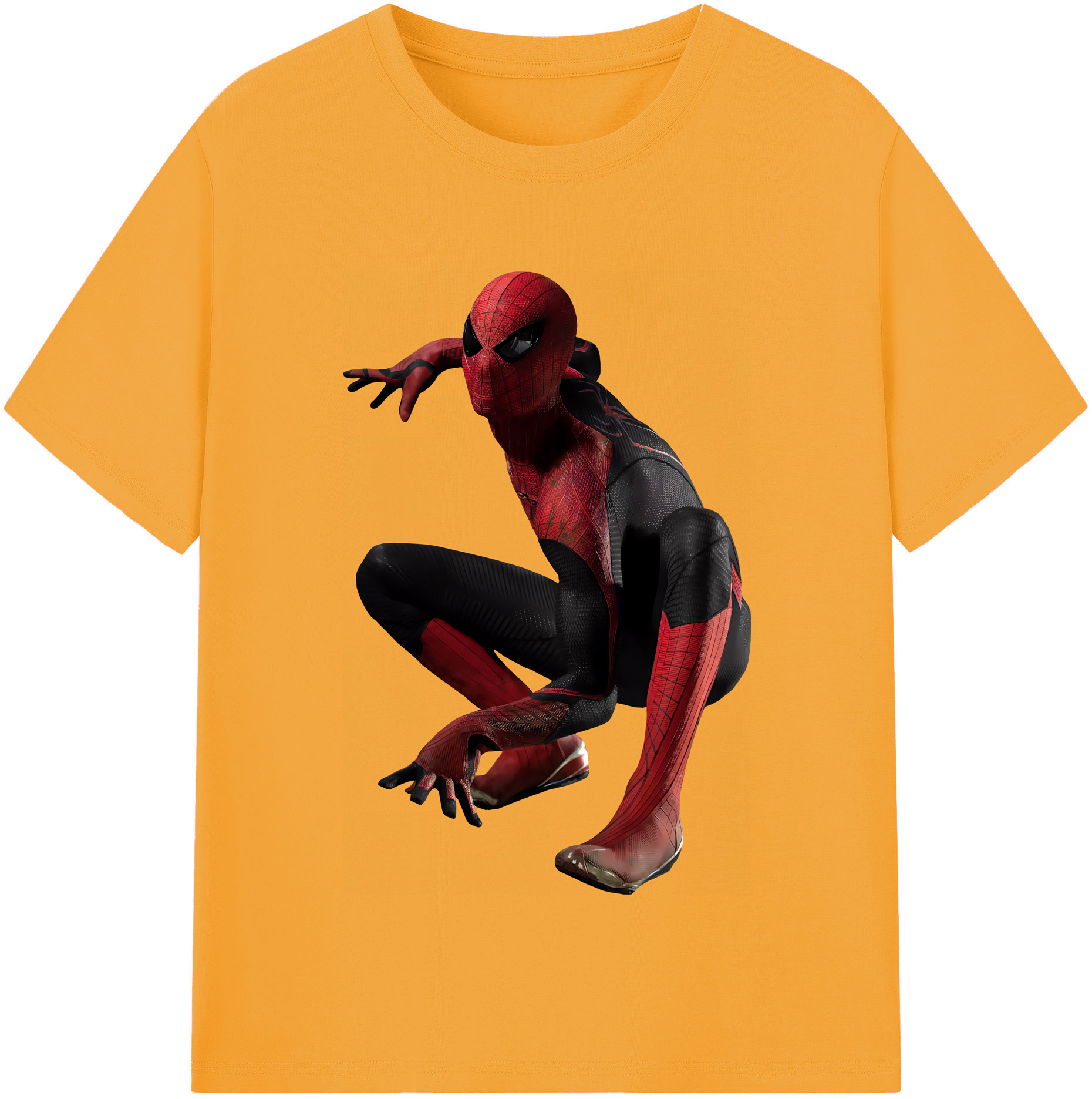 （画像用） Spider Man スパイダーマン 綿100％半袖Tシャツ（フロントプリント）