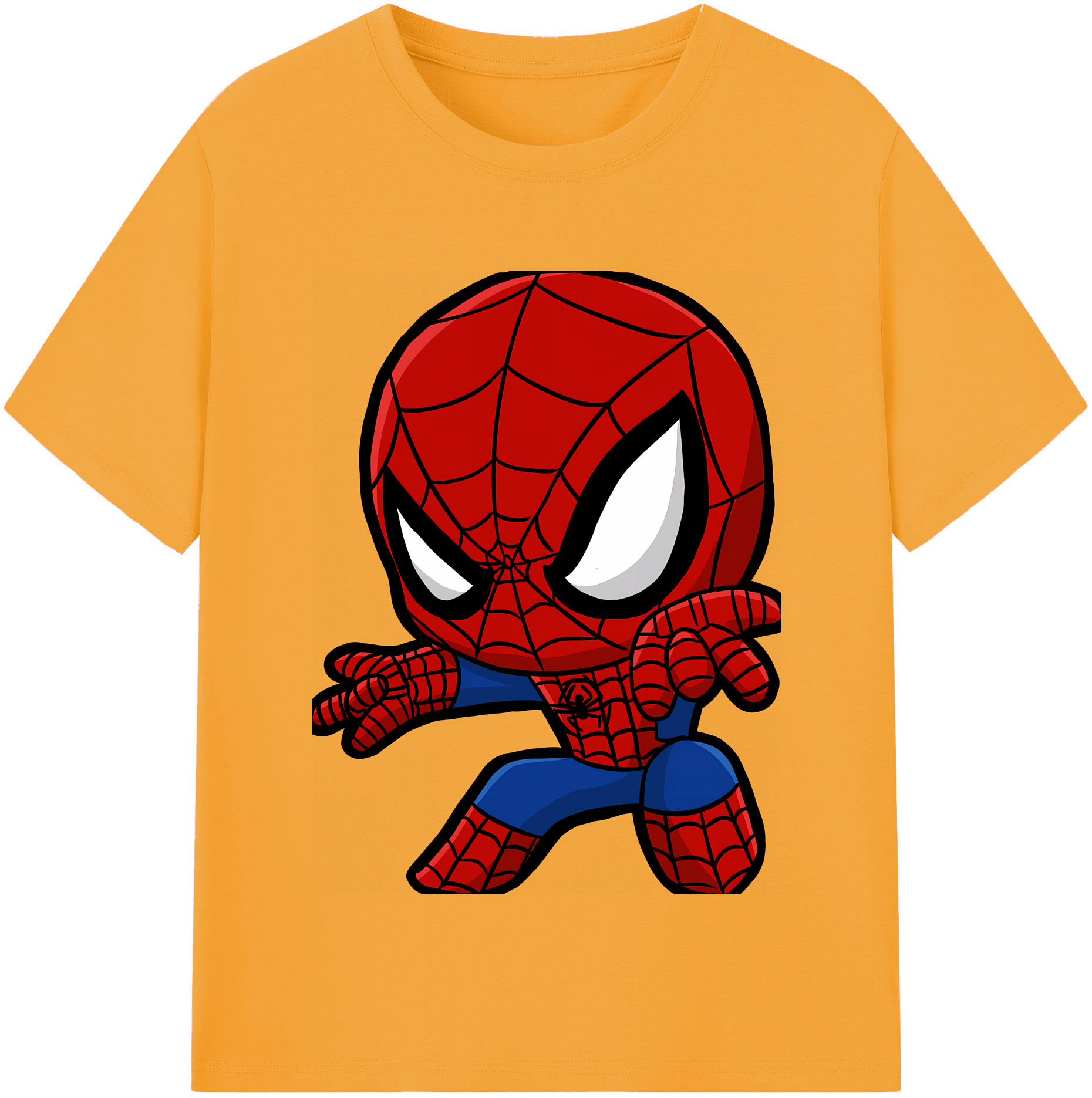 （画像用） Spider Man スパイダーマン 綿100％半袖Tシャツ（フロントプリント）
