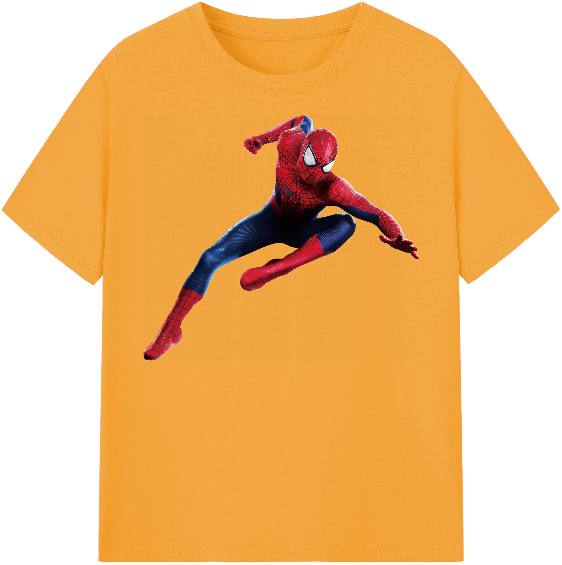 （画像用） Spider Man スパイダーマン 綿100％半袖Tシャツ（フロントプリント）