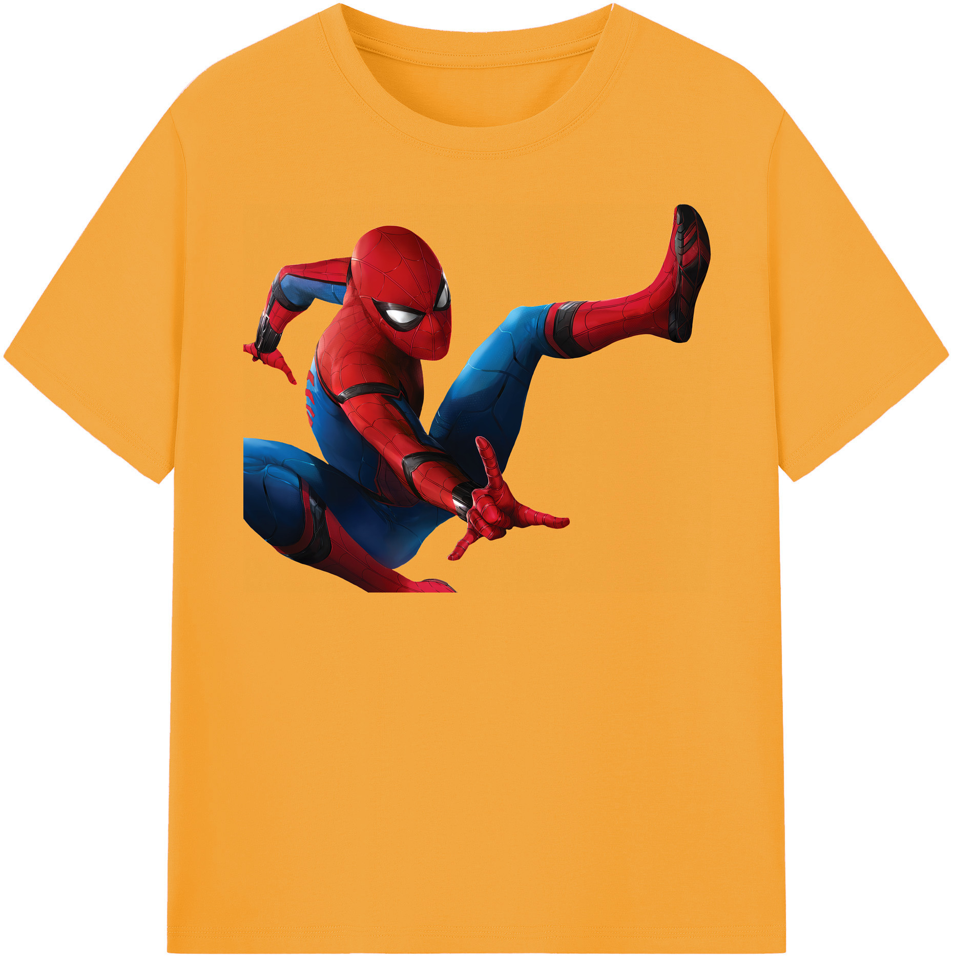 （画像用） Spider Man スパイダーマン 綿100％半袖Tシャツ（フロントプリント）