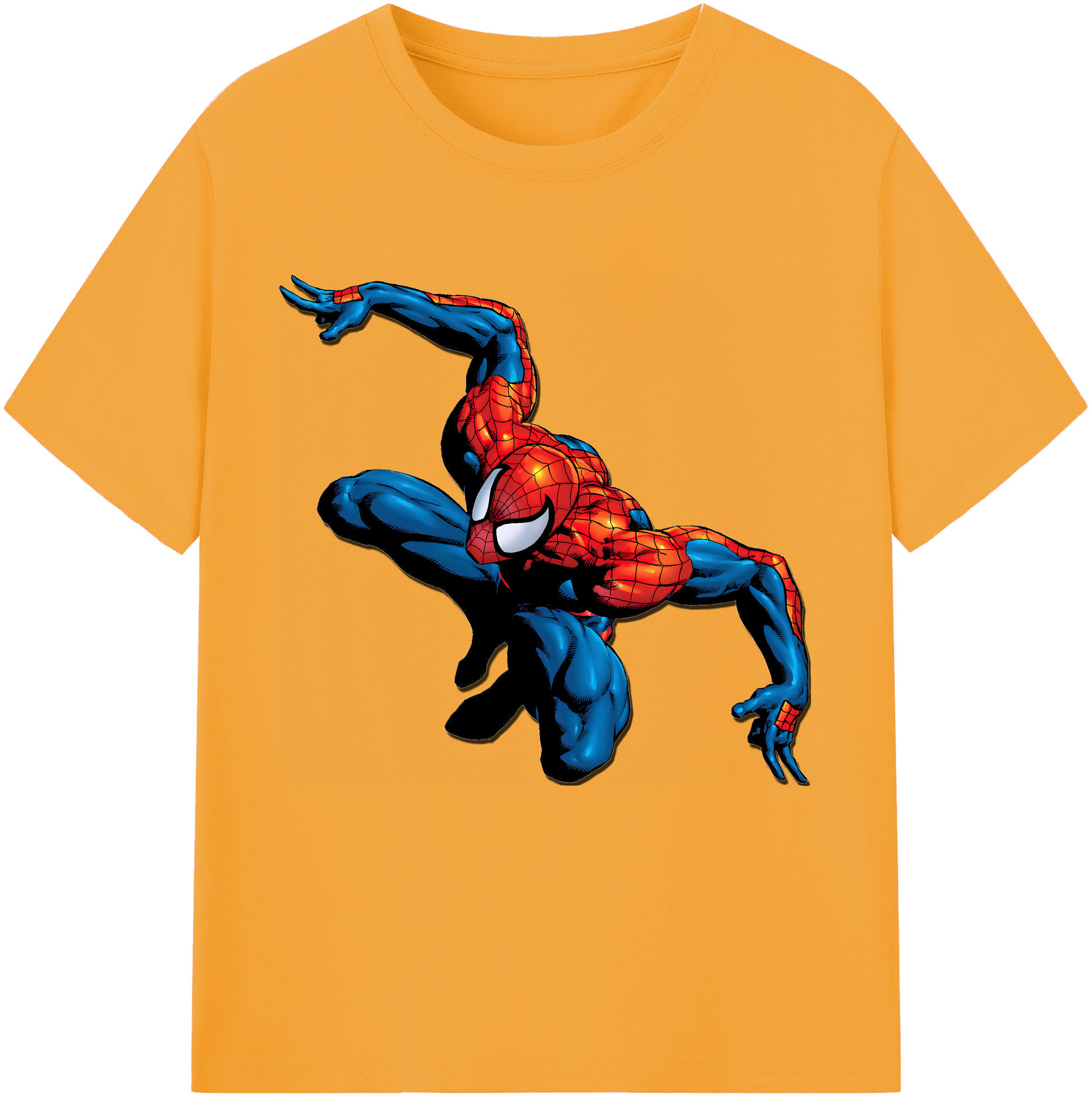 （画像用） Spider Man スパイダーマン 綿100％半袖Tシャツ（フロントプリント）