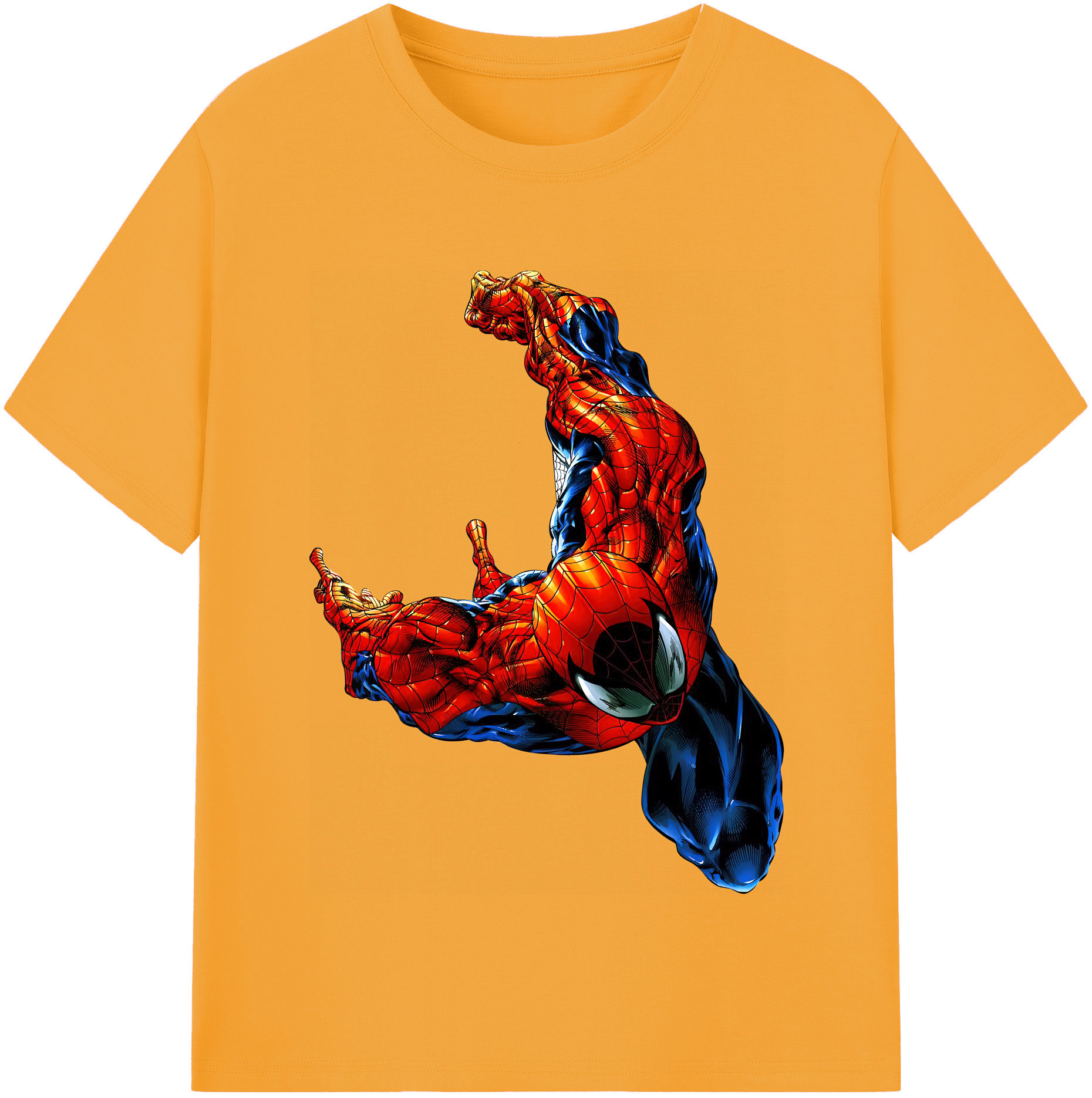 （画像用） Spider Man スパイダーマン 綿100％半袖Tシャツ（フロントプリント）