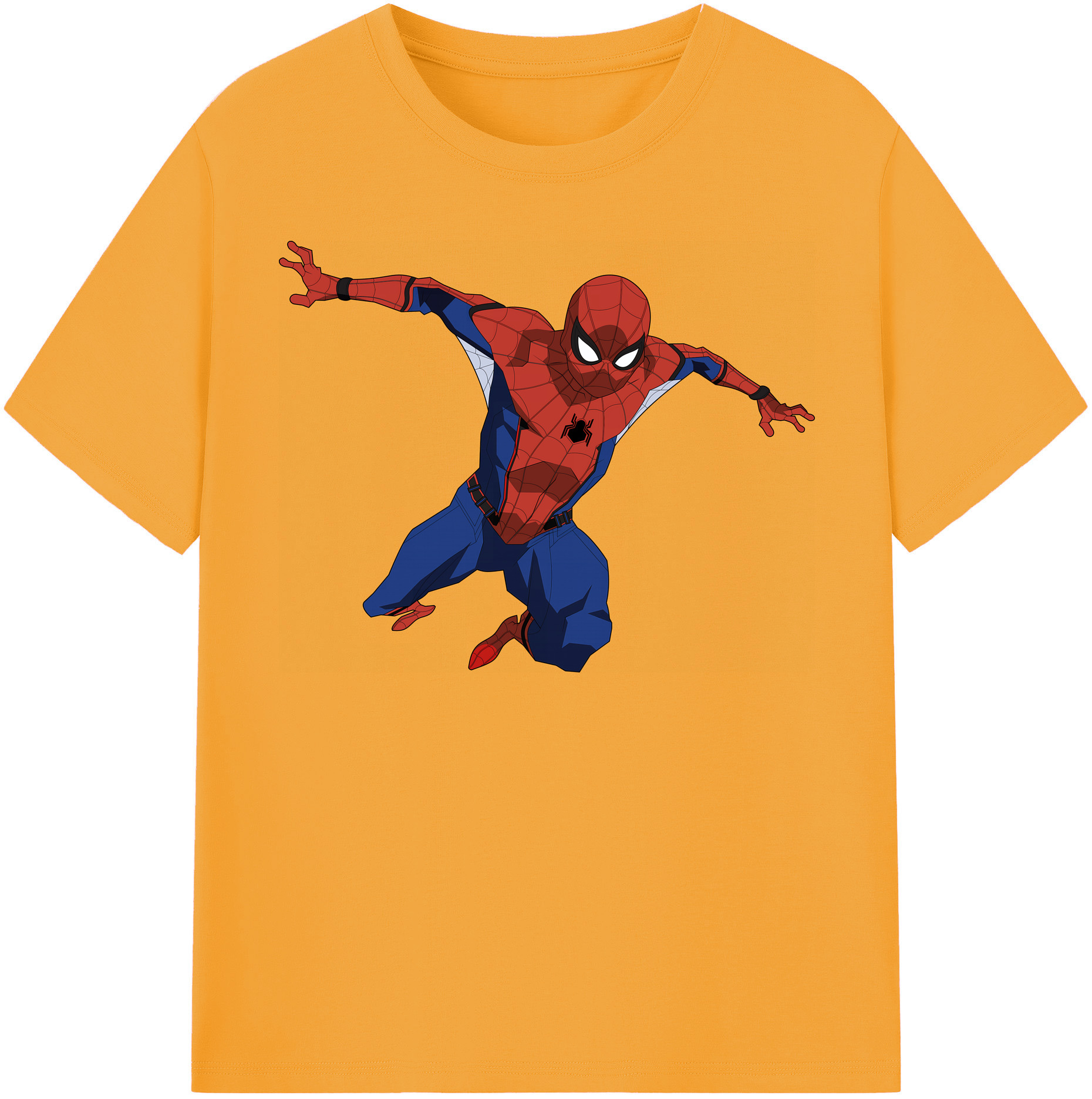 （画像用） Spider Man スパイダーマン 綿100％半袖Tシャツ（フロントプリント）
