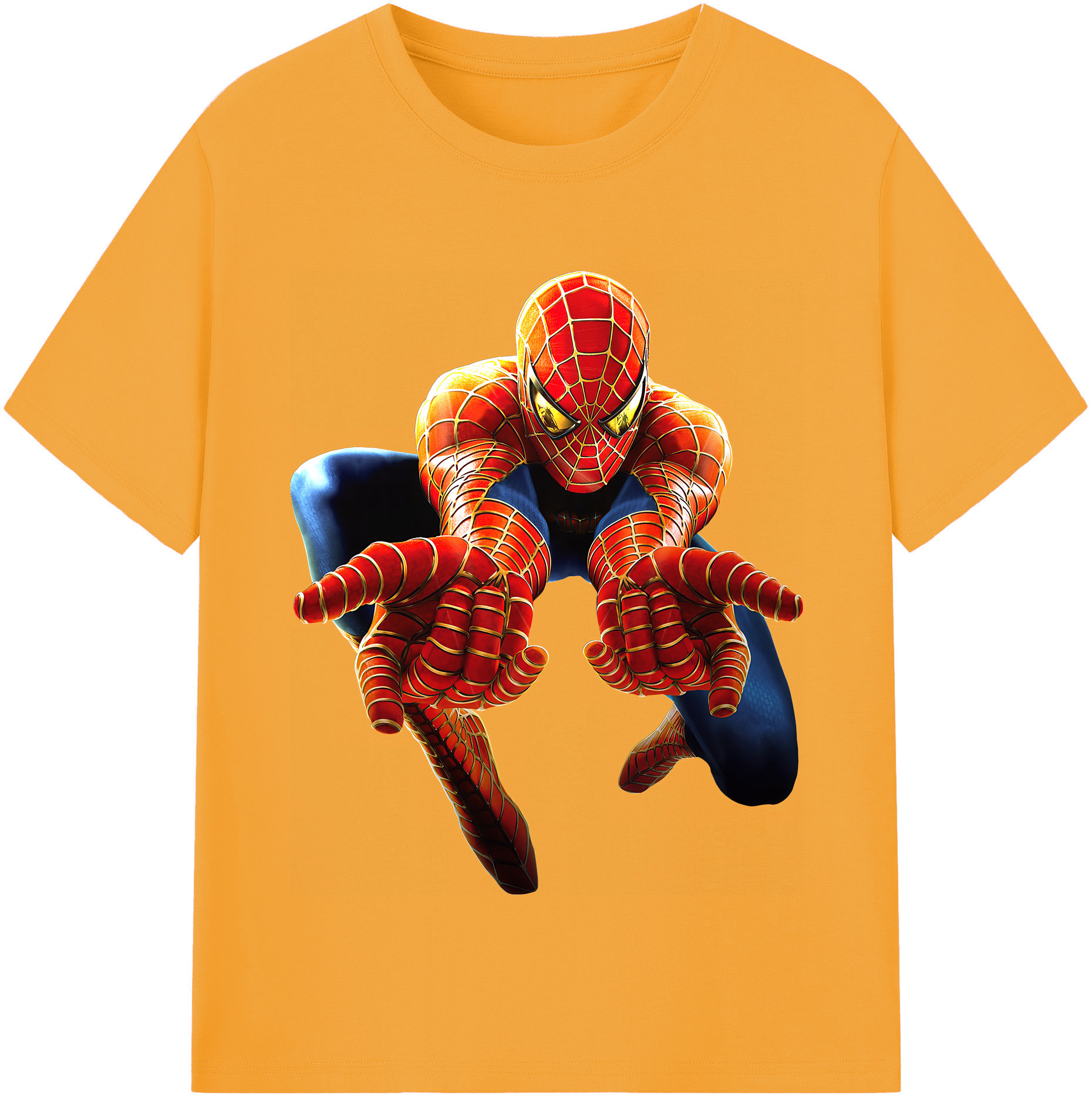（画像用） Spider Man スパイダーマン 綿100％半袖Tシャツ（フロントプリント）