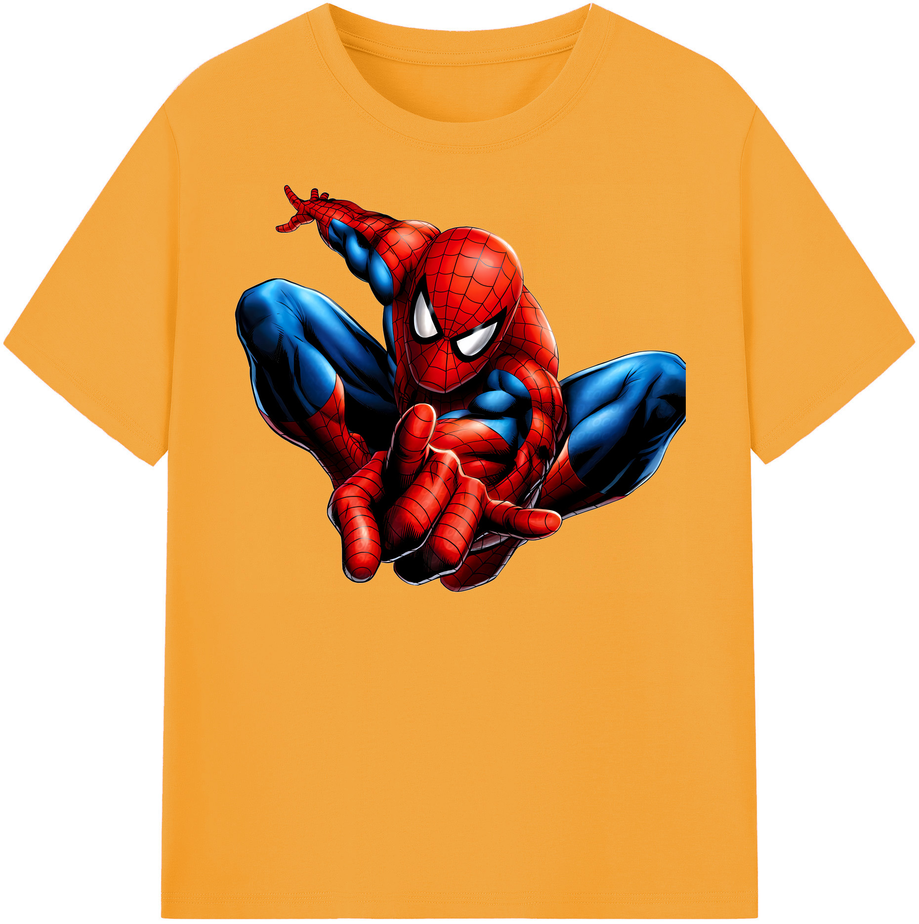 （画像用） Spider Man スパイダーマン 綿100％半袖Tシャツ（フロントプリント）
