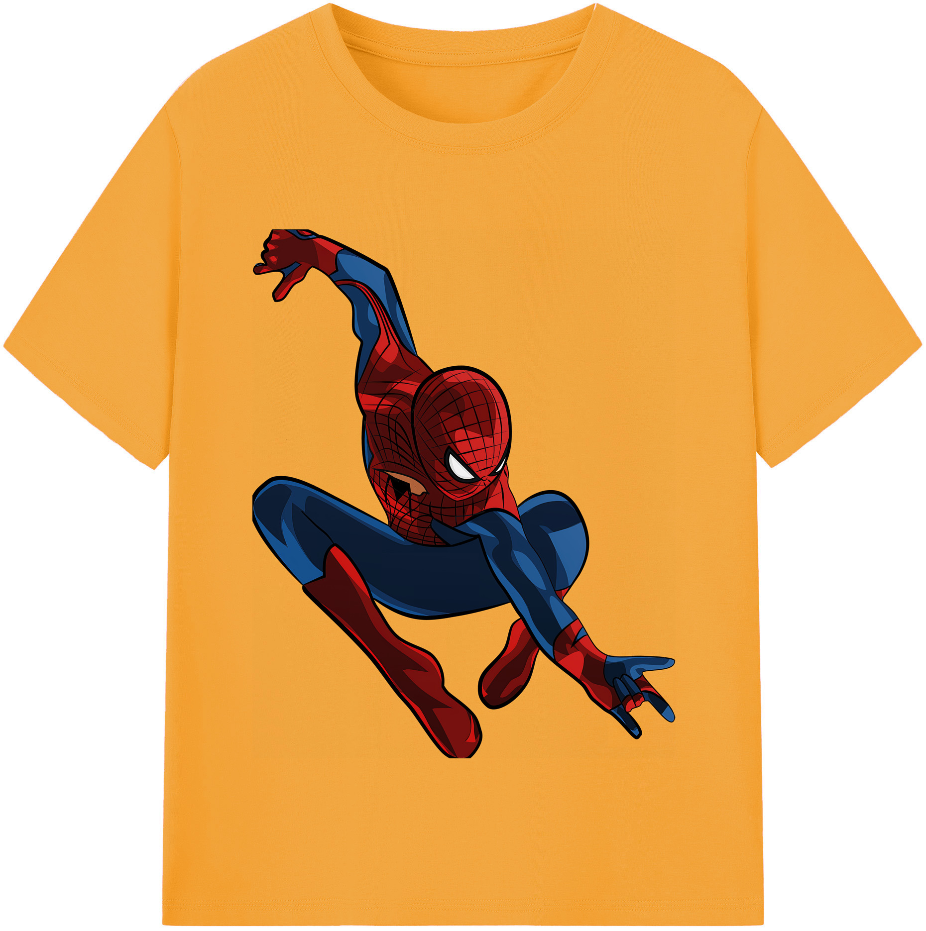 （画像用） Spider Man スパイダーマン 綿100％半袖Tシャツ（フロントプリント）