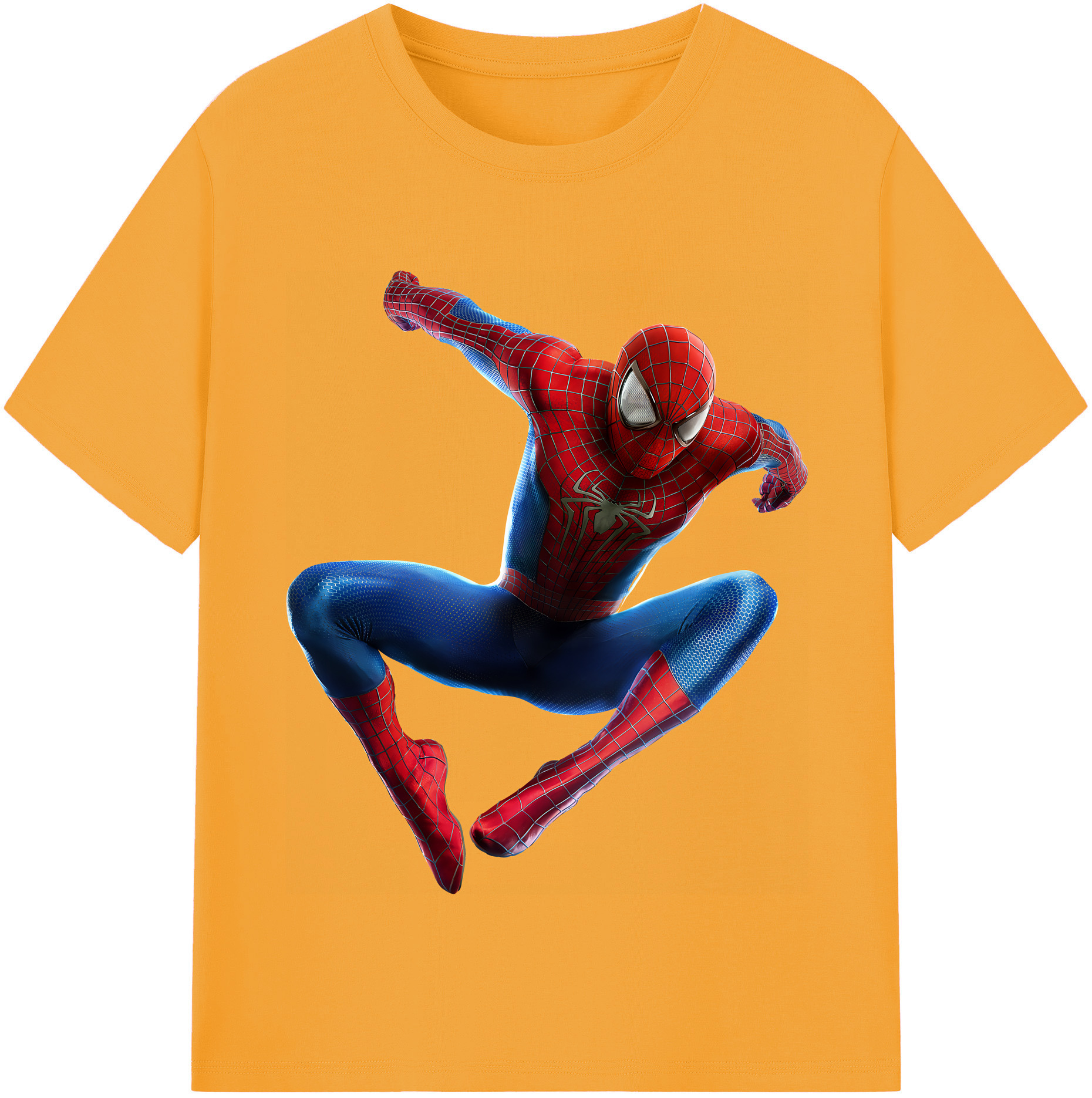 （画像用） Spider Man スパイダーマン 綿100％半袖Tシャツ（フロントプリント）
