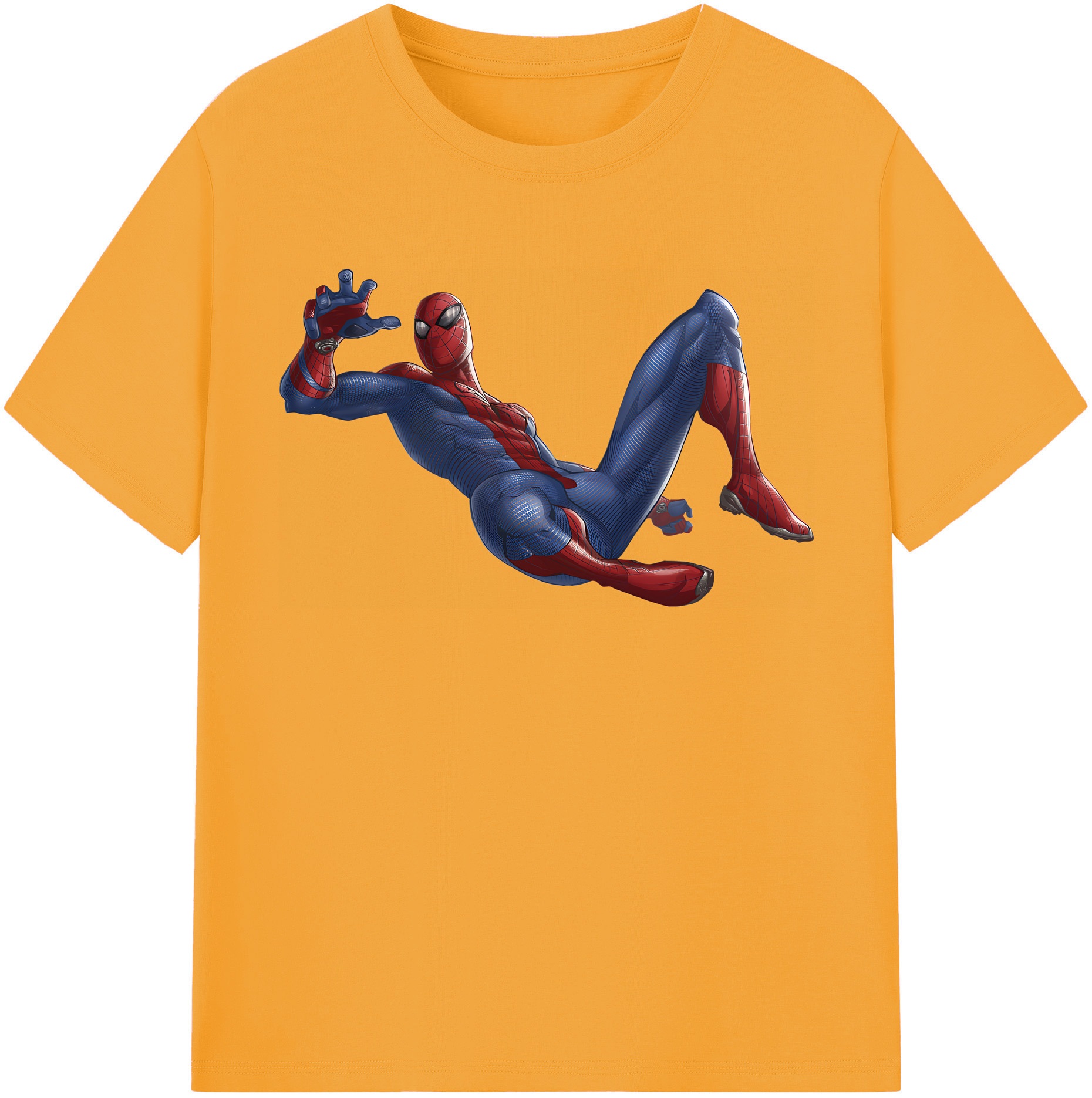 （画像用） Spider Man スパイダーマン 綿100％半袖Tシャツ（フロントプリント）