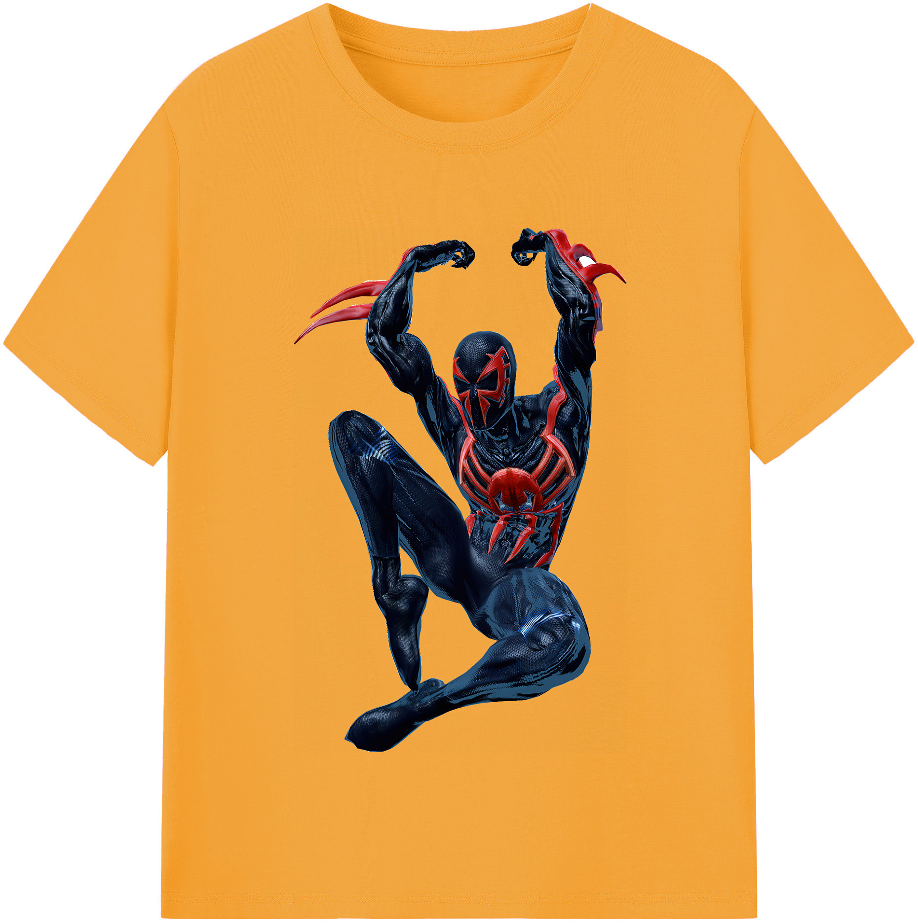 （画像用） Spider Man スパイダーマン 綿100％半袖Tシャツ（フロントプリント）