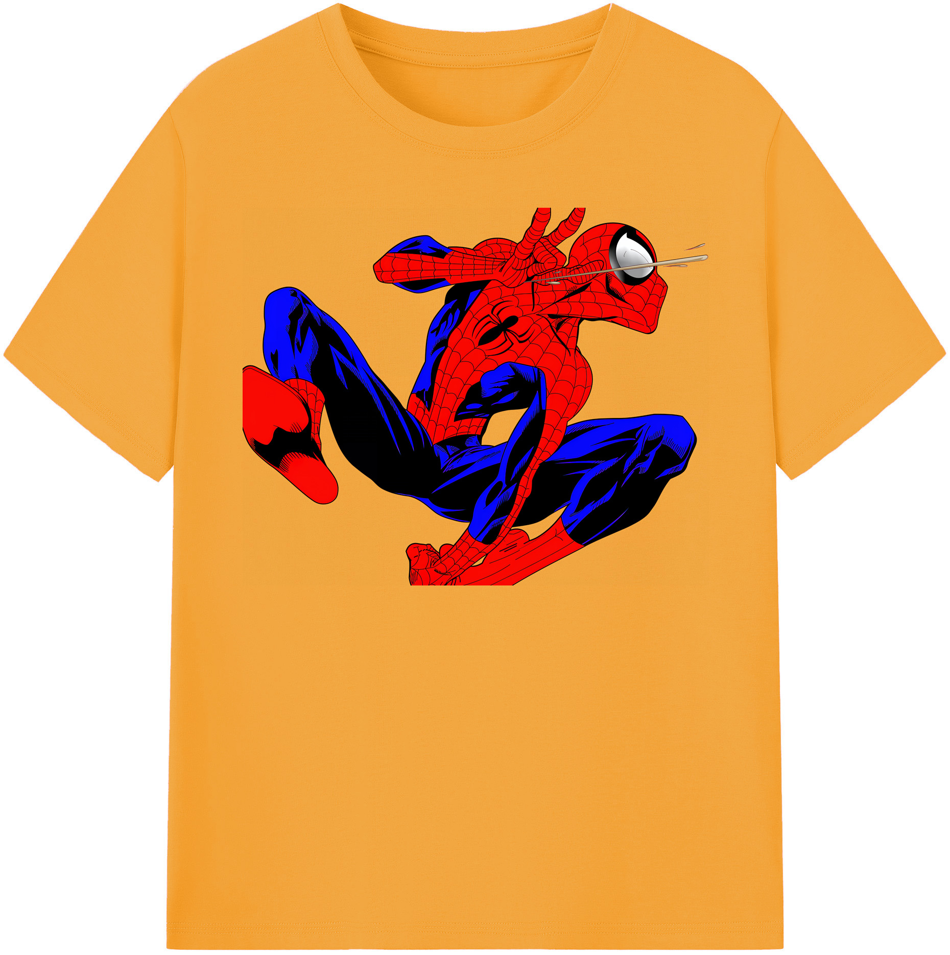 （画像用） Spider Man スパイダーマン 綿100％半袖Tシャツ（フロントプリント）