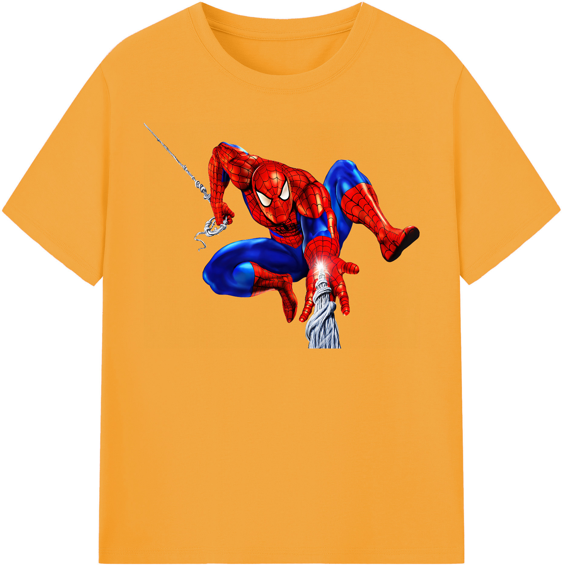 （画像用） Spider Man スパイダーマン 綿100％半袖Tシャツ（フロントプリント）