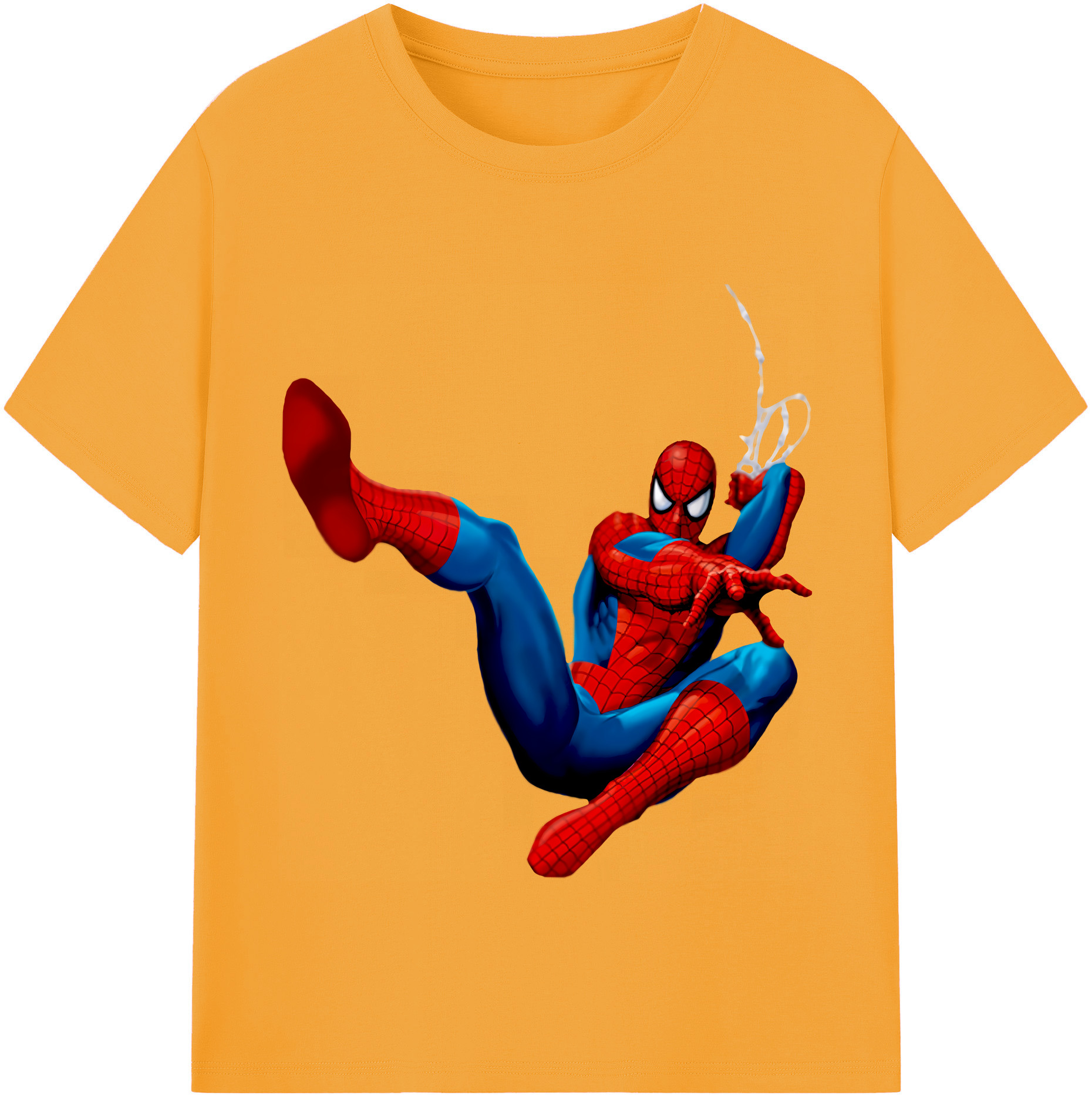 （画像用） Spider Man スパイダーマン 綿100％半袖Tシャツ（フロントプリント）