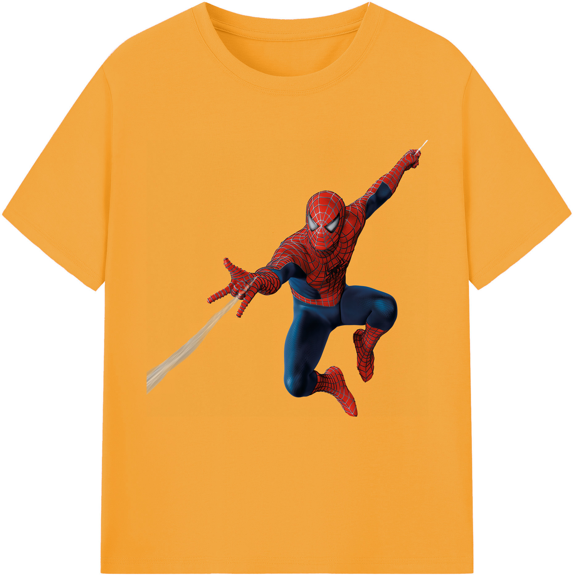 （画像用） Spider Man スパイダーマン 綿100％半袖Tシャツ（フロントプリント）