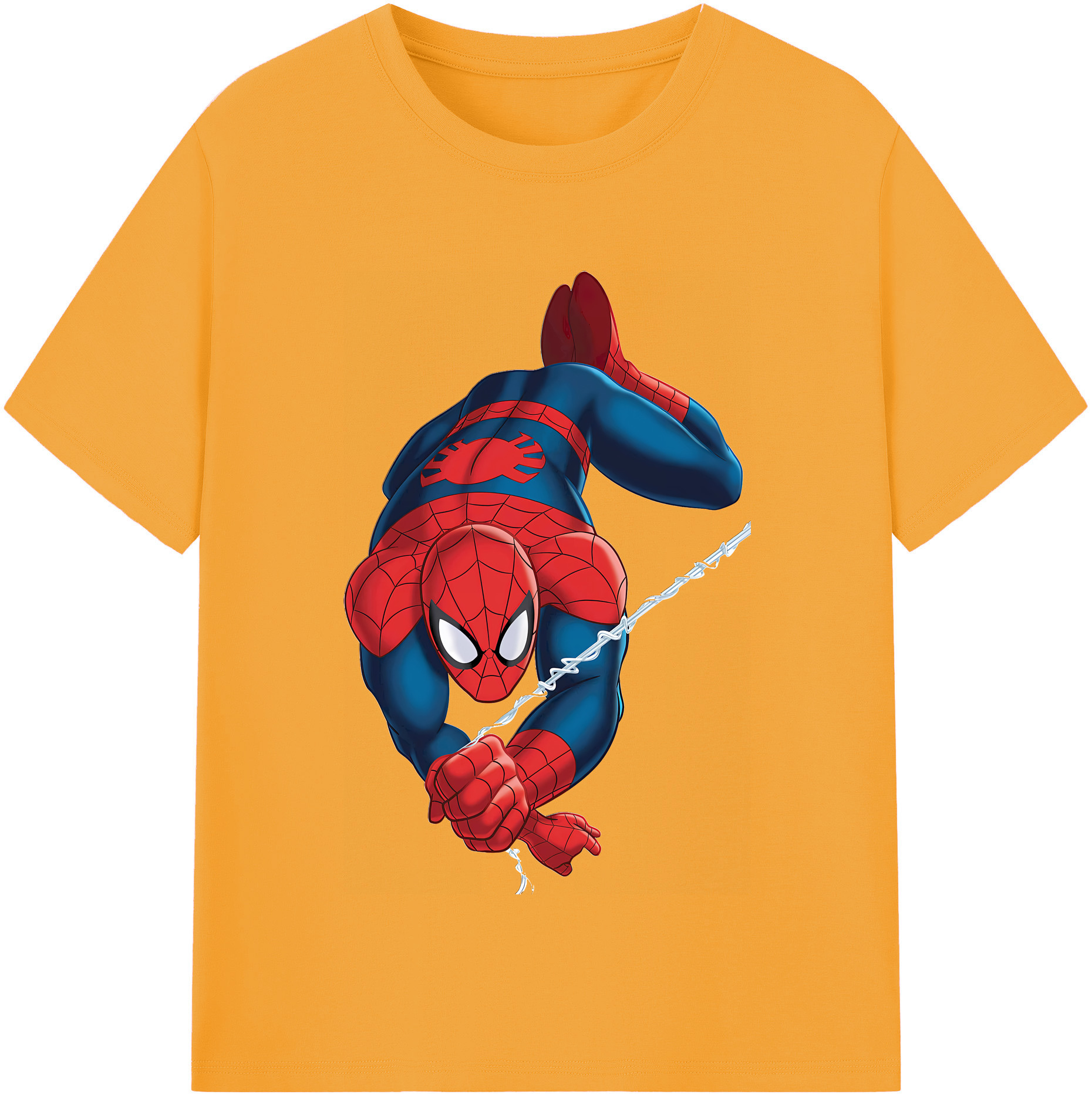 （画像用） Spider Man スパイダーマン 綿100％半袖Tシャツ（フロントプリント）