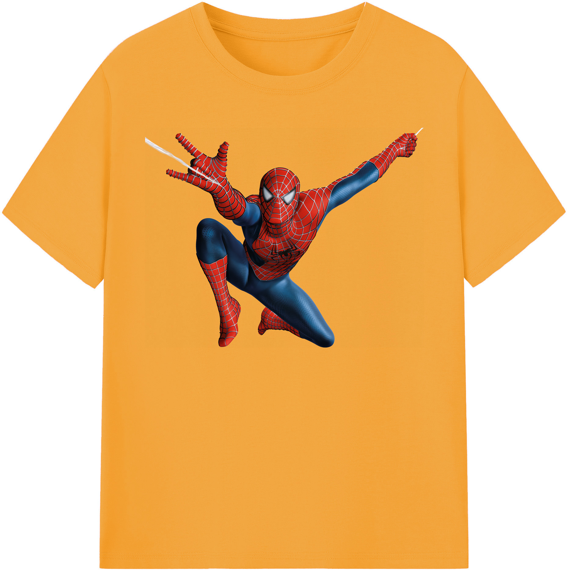 （画像用） Spider Man スパイダーマン 綿100％半袖Tシャツ（フロントプリント）