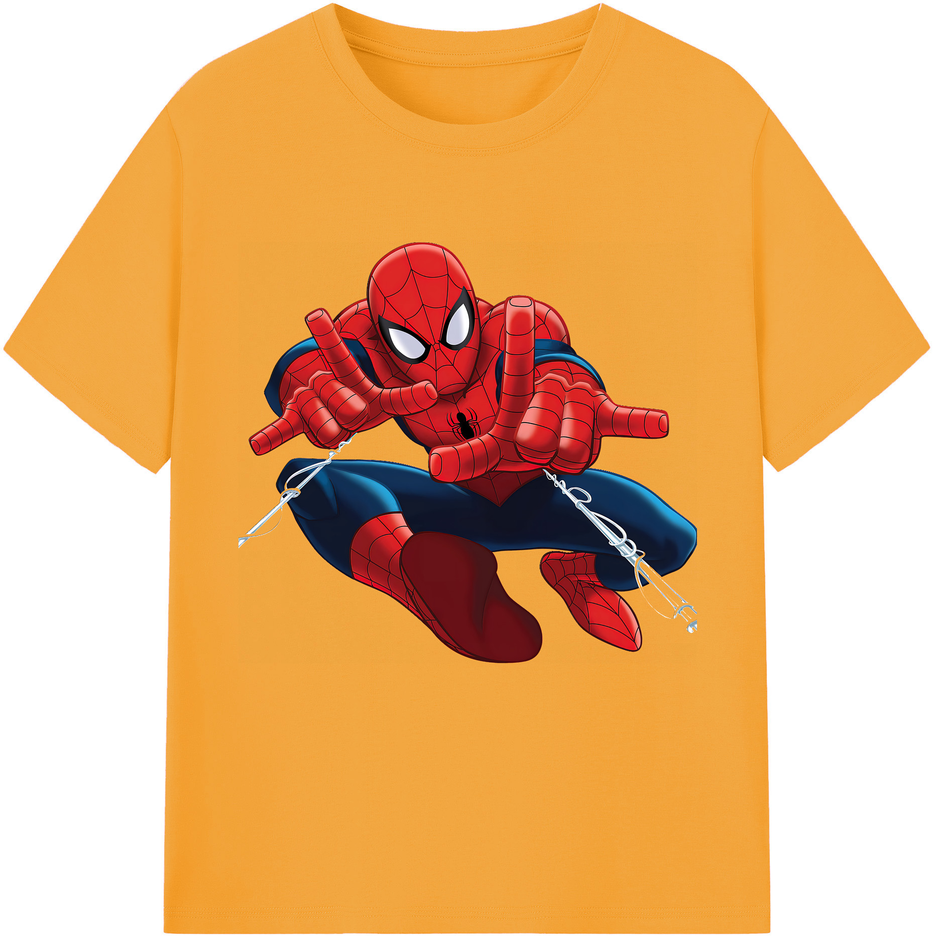 （画像用） Spider Man スパイダーマン 綿100％半袖Tシャツ（フロントプリント）