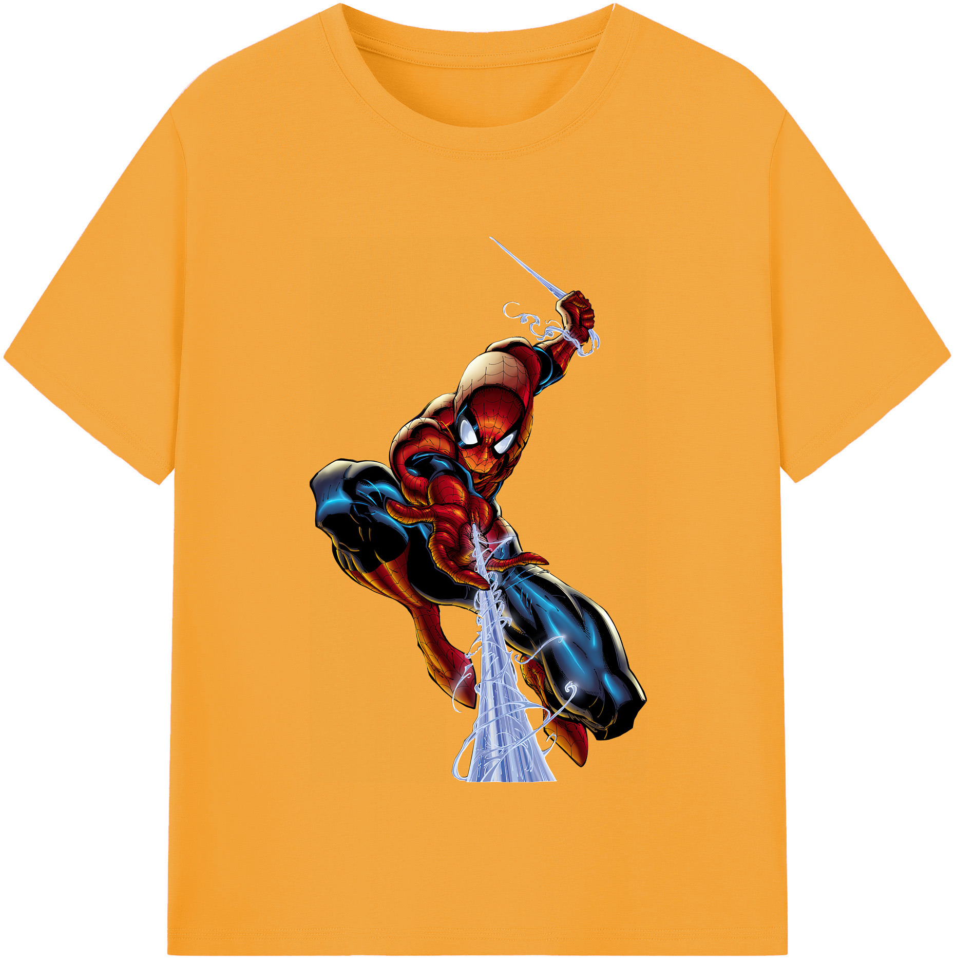 （画像用） Spider Man スパイダーマン 綿100％半袖Tシャツ（フロントプリント）