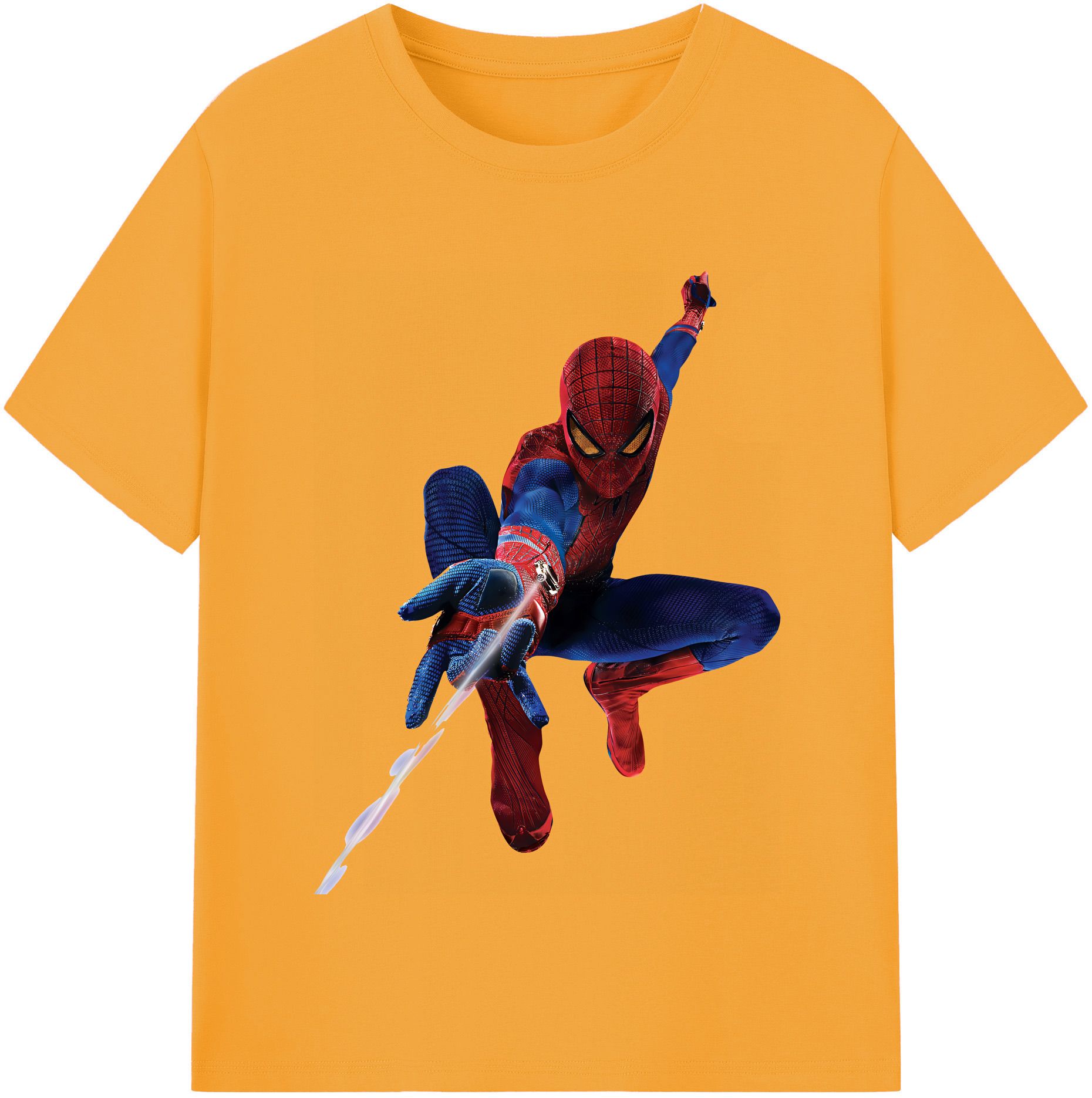（画像用） Spider Man スパイダーマン 綿100％半袖Tシャツ（フロントプリント）