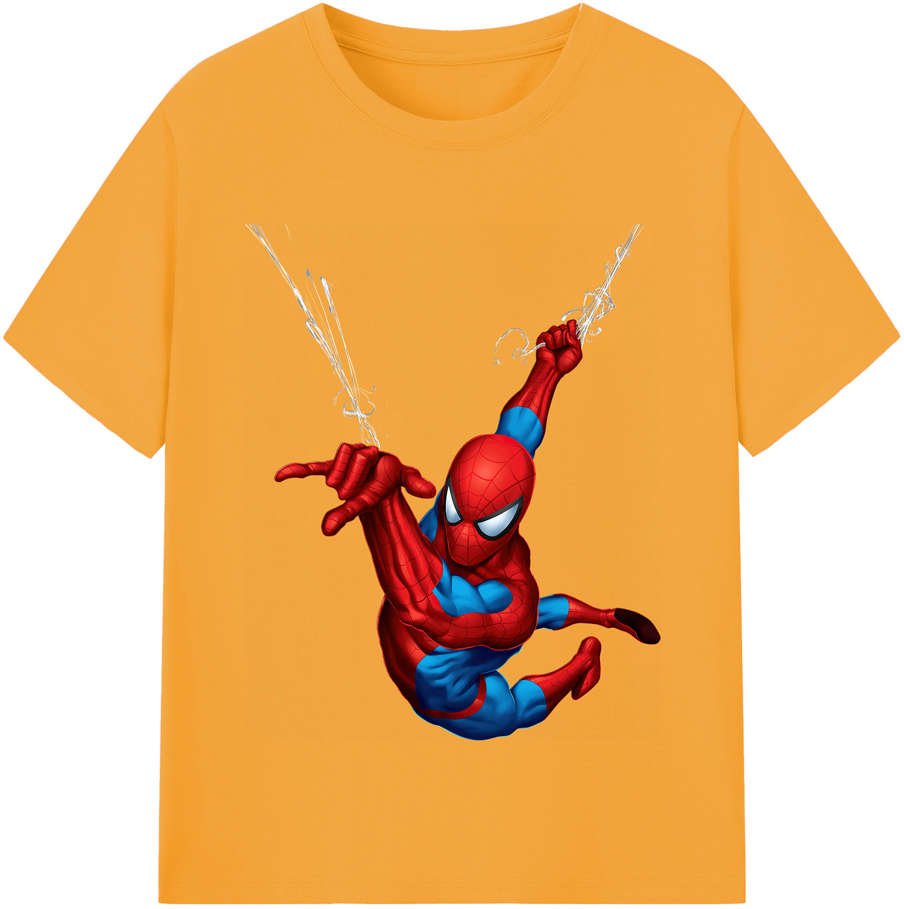 （画像用） Spider Man スパイダーマン 綿100％半袖Tシャツ（フロントプリント）