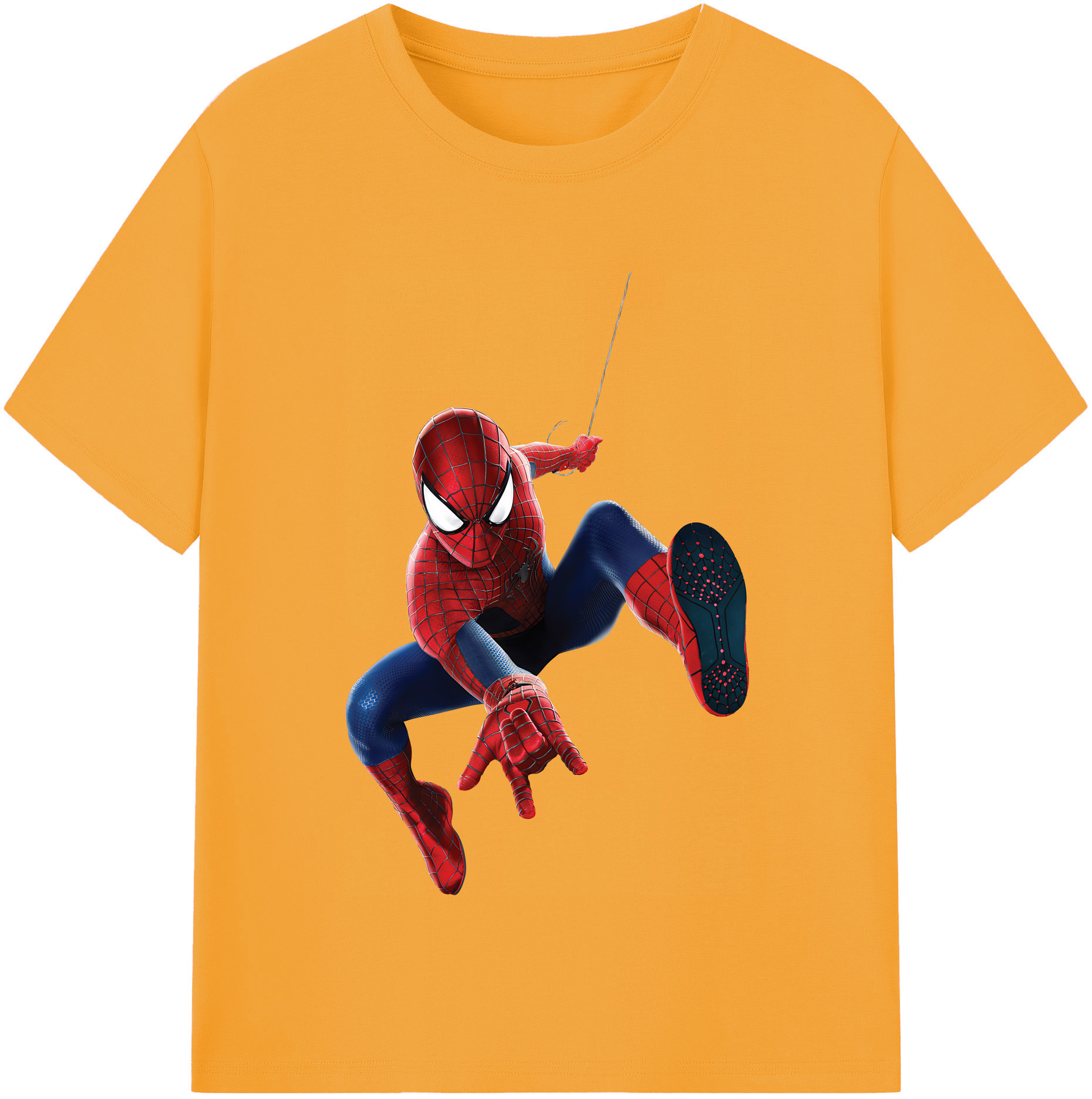 Spider Man スパイダーマン 綿100％半袖Tシャツ（フロントプリント）
