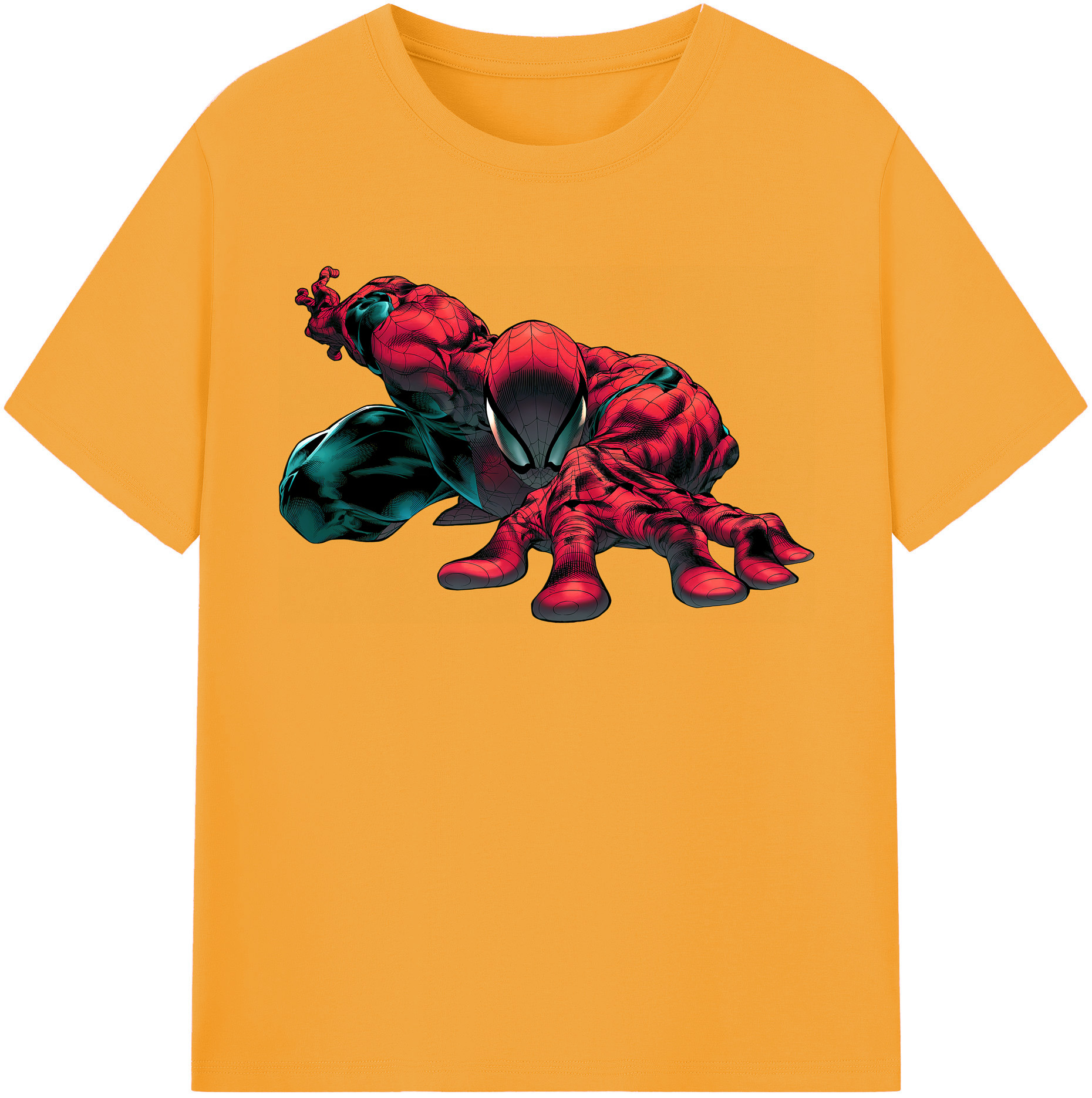 （画像用） Spider Man スパイダーマン 綿100％半袖Tシャツ（フロントプリント）