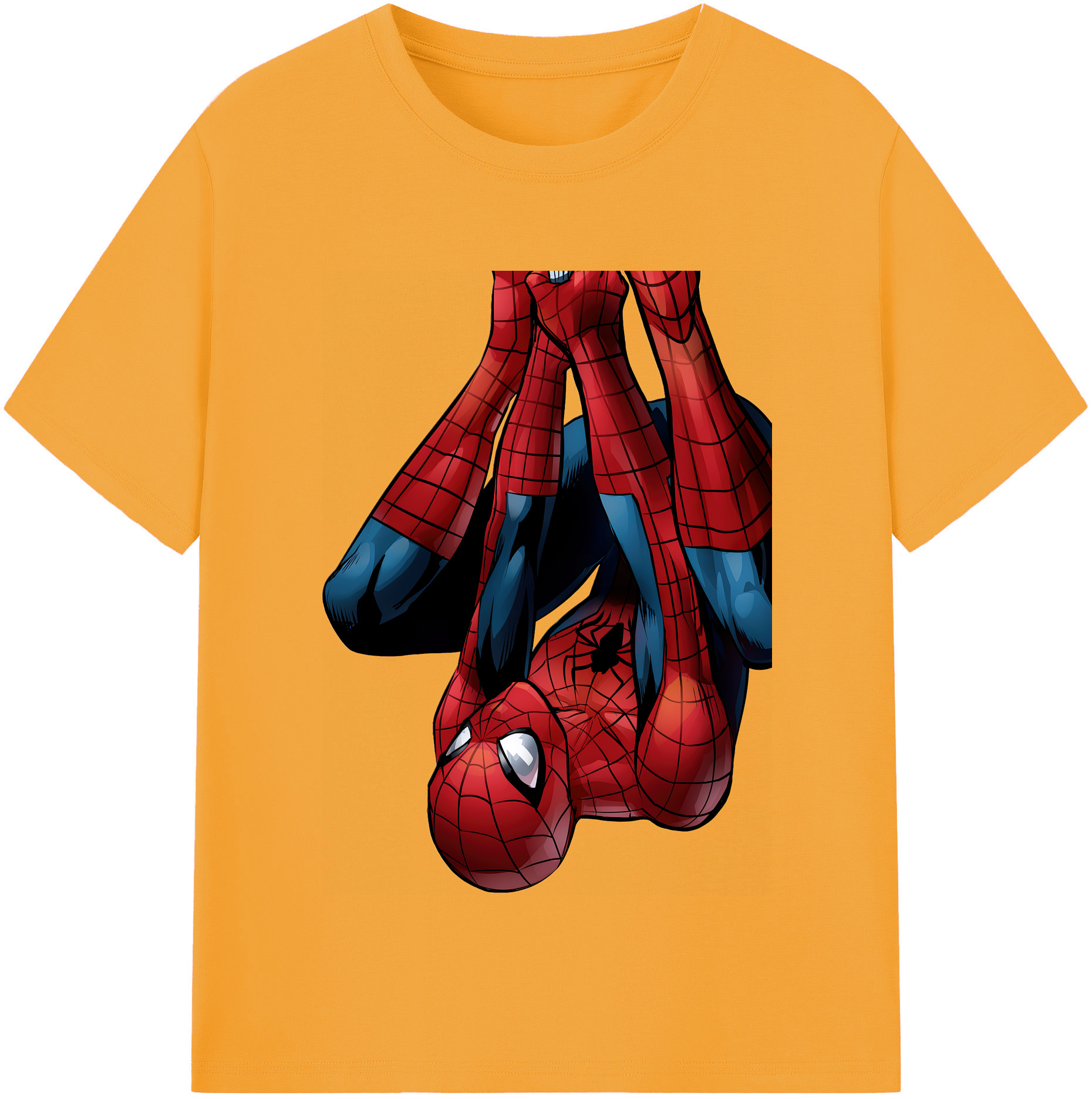 （画像用） Spider Man スパイダーマン 綿100％半袖Tシャツ（フロントプリント）