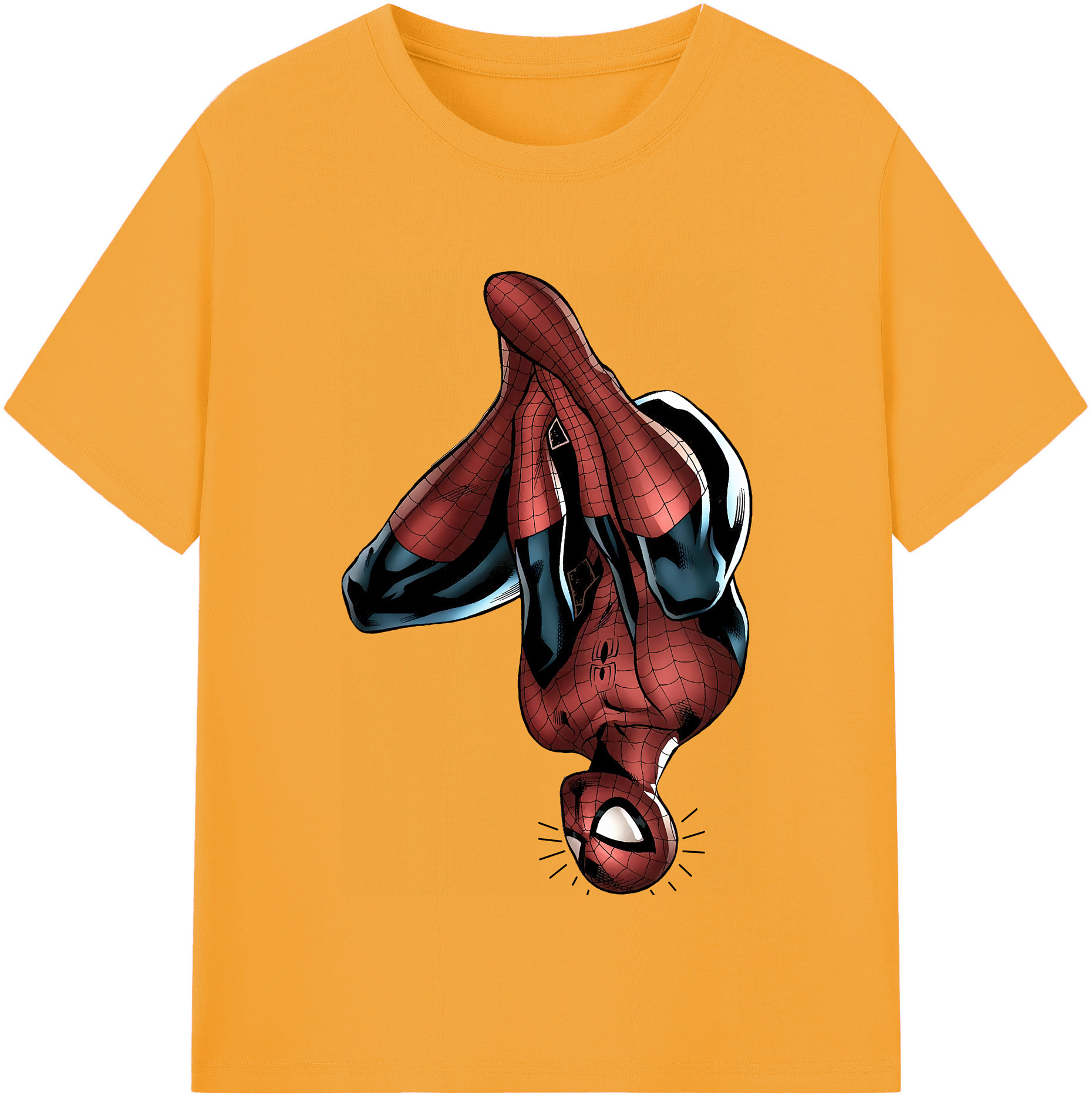 （画像用） Spider Man スパイダーマン 綿100％半袖Tシャツ（フロントプリント）