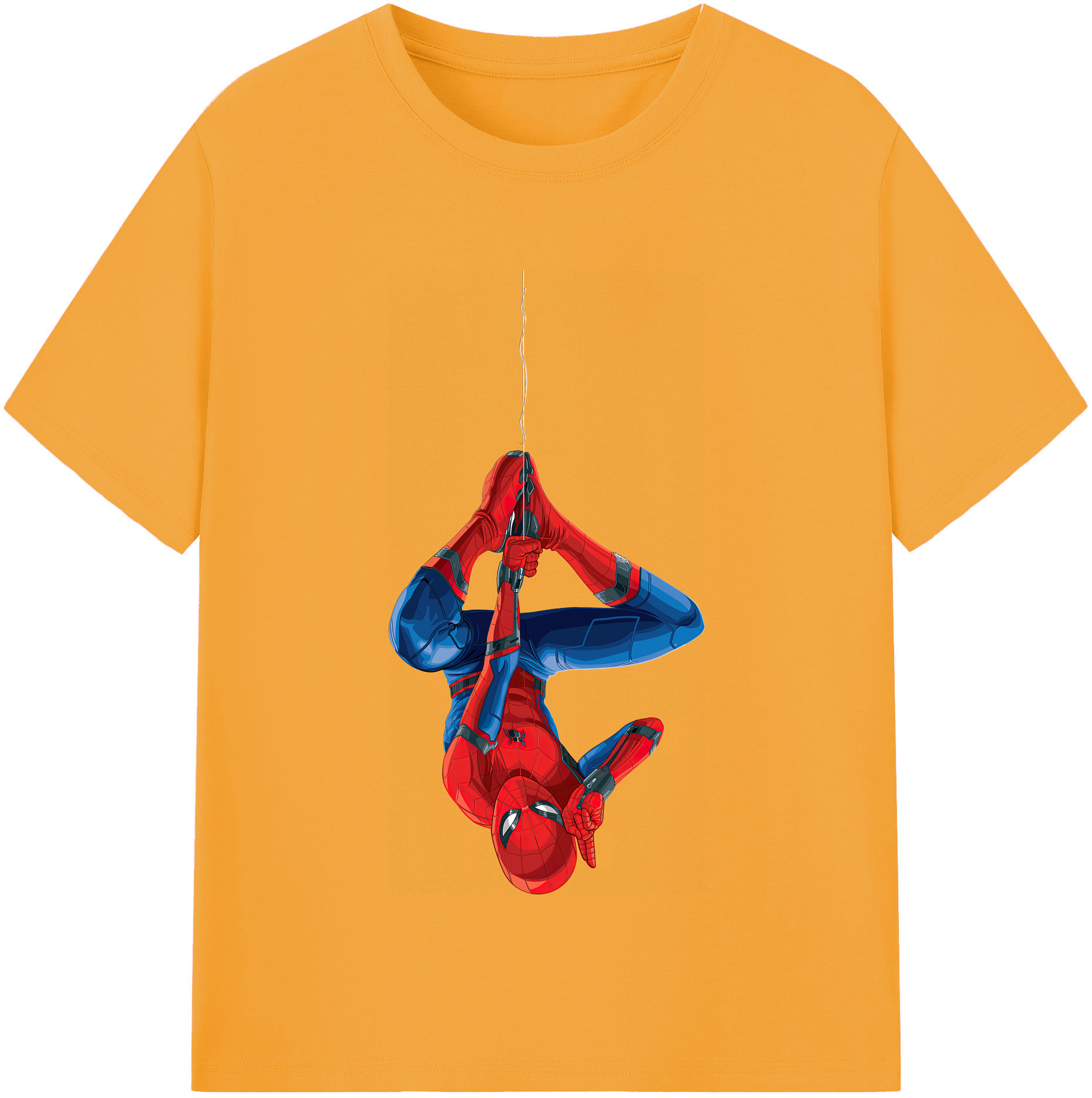 （画像用） Spider Man スパイダーマン 綿100％半袖Tシャツ（フロントプリント）