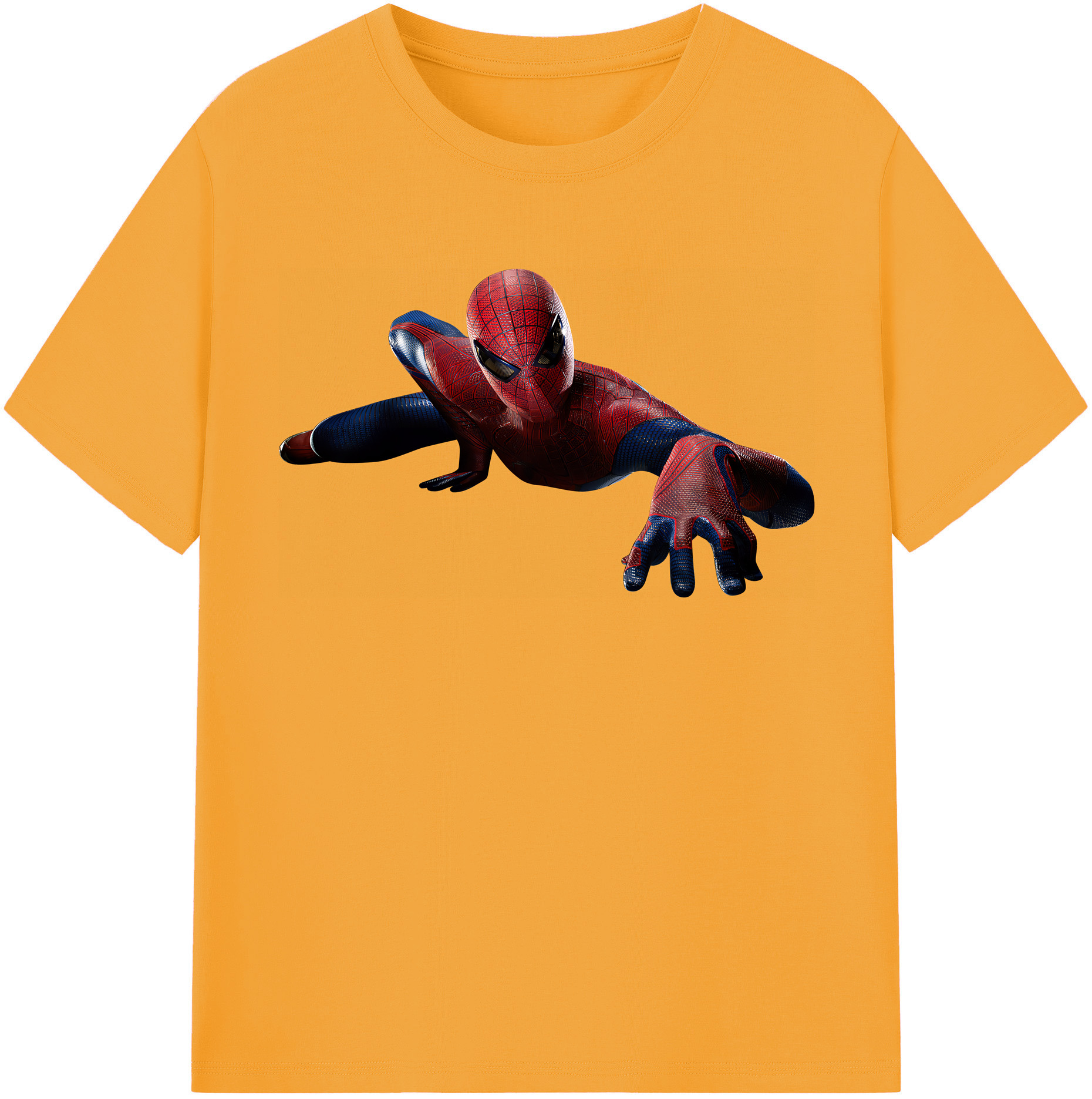 （画像用） Spider Man スパイダーマン 綿100％半袖Tシャツ（フロントプリント）