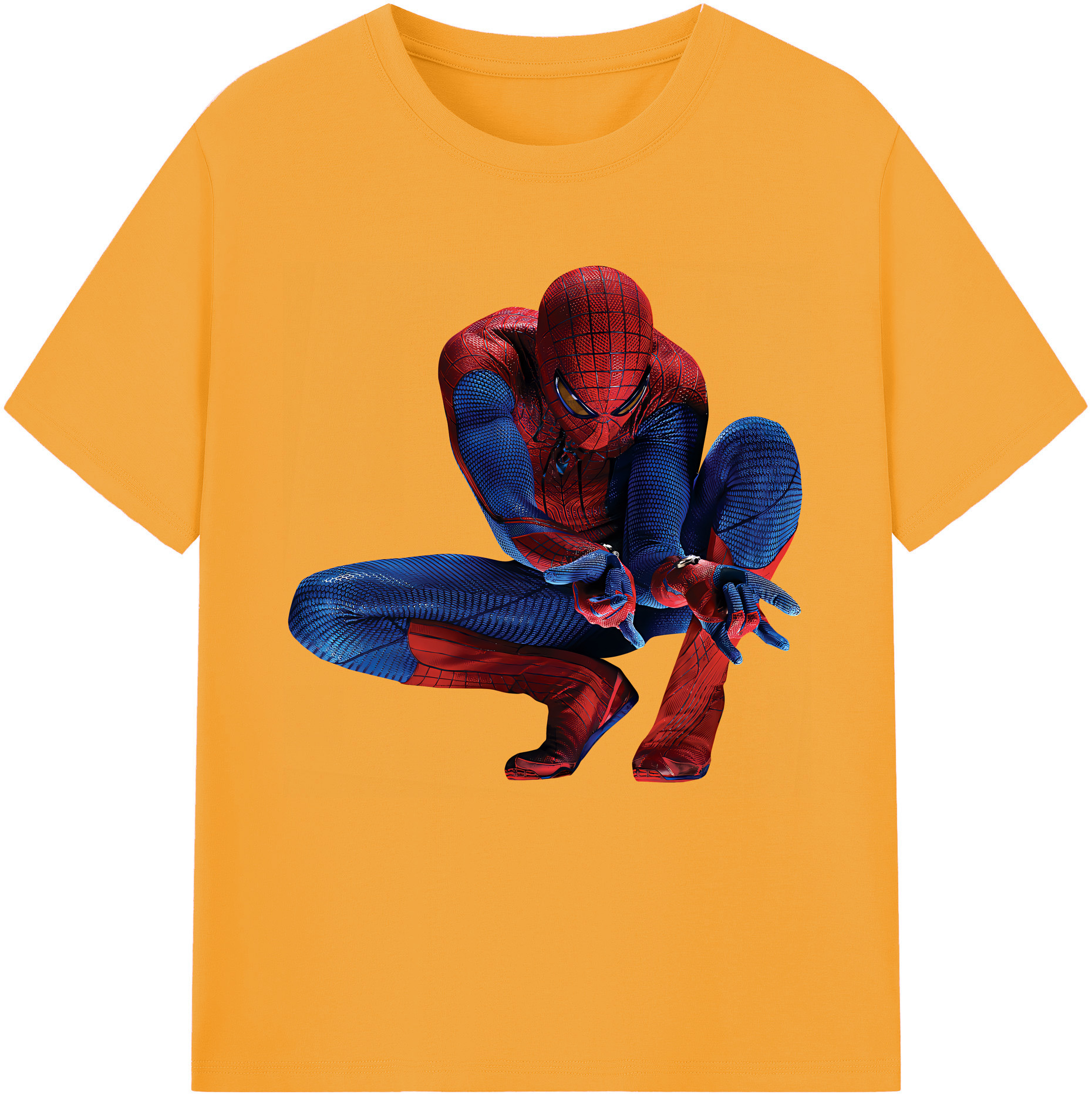 （画像用） Spider Man スパイダーマン 綿100％半袖Tシャツ（フロントプリント）
