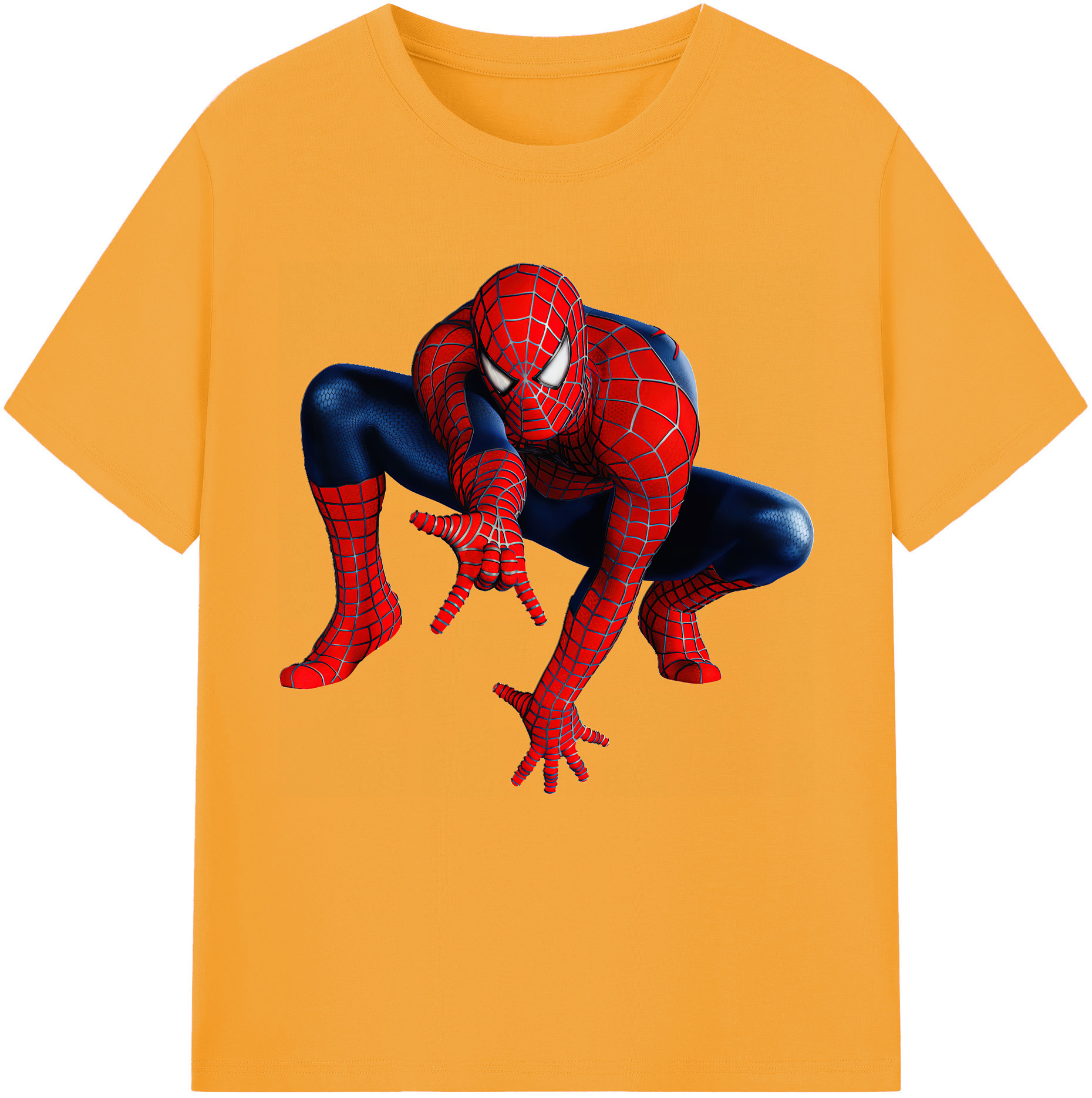 （画像用） Spider Man スパイダーマン 綿100％半袖Tシャツ（フロントプリント）
