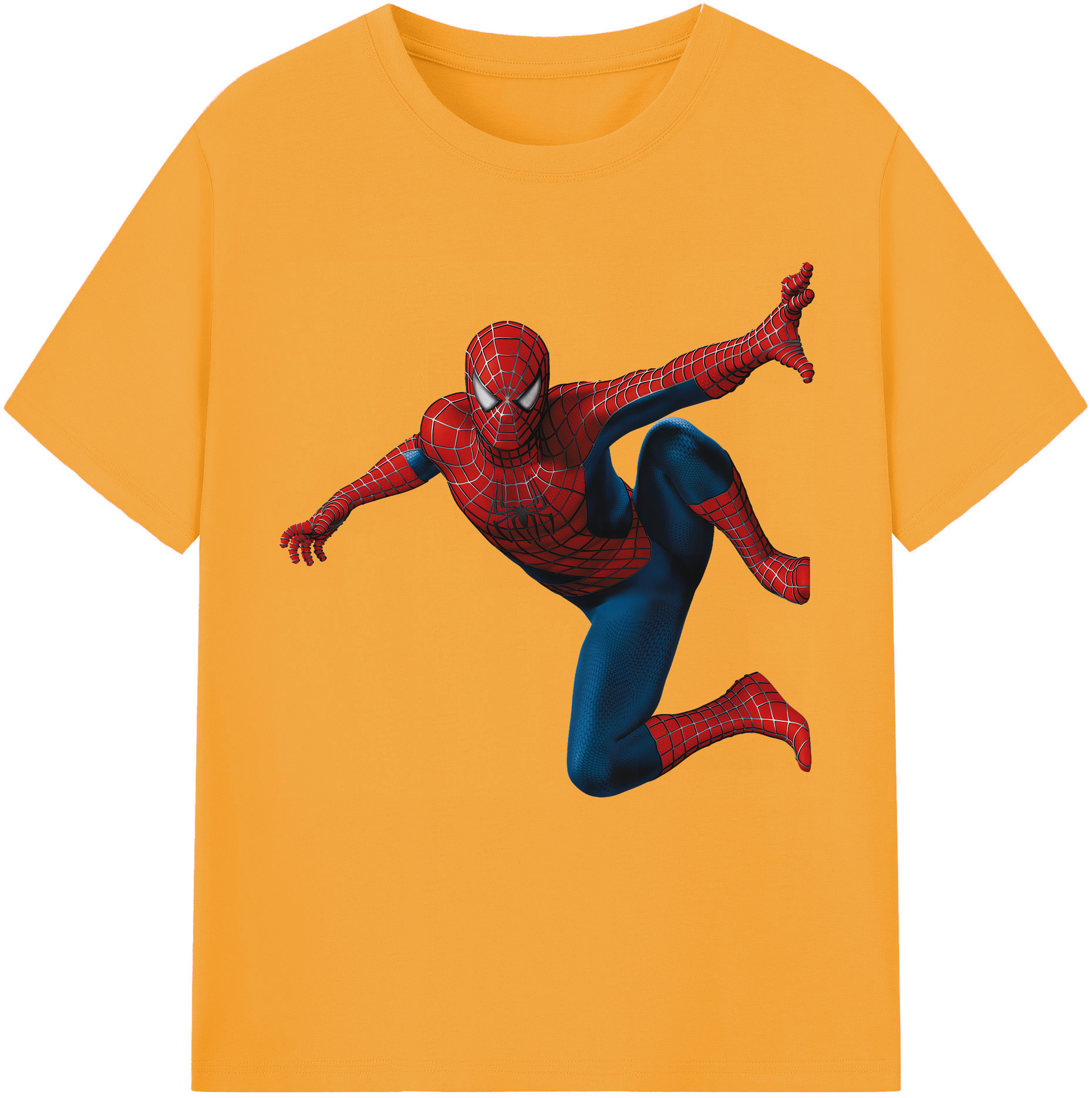 （画像用） Spider Man スパイダーマン 綿100％半袖Tシャツ（フロントプリント）