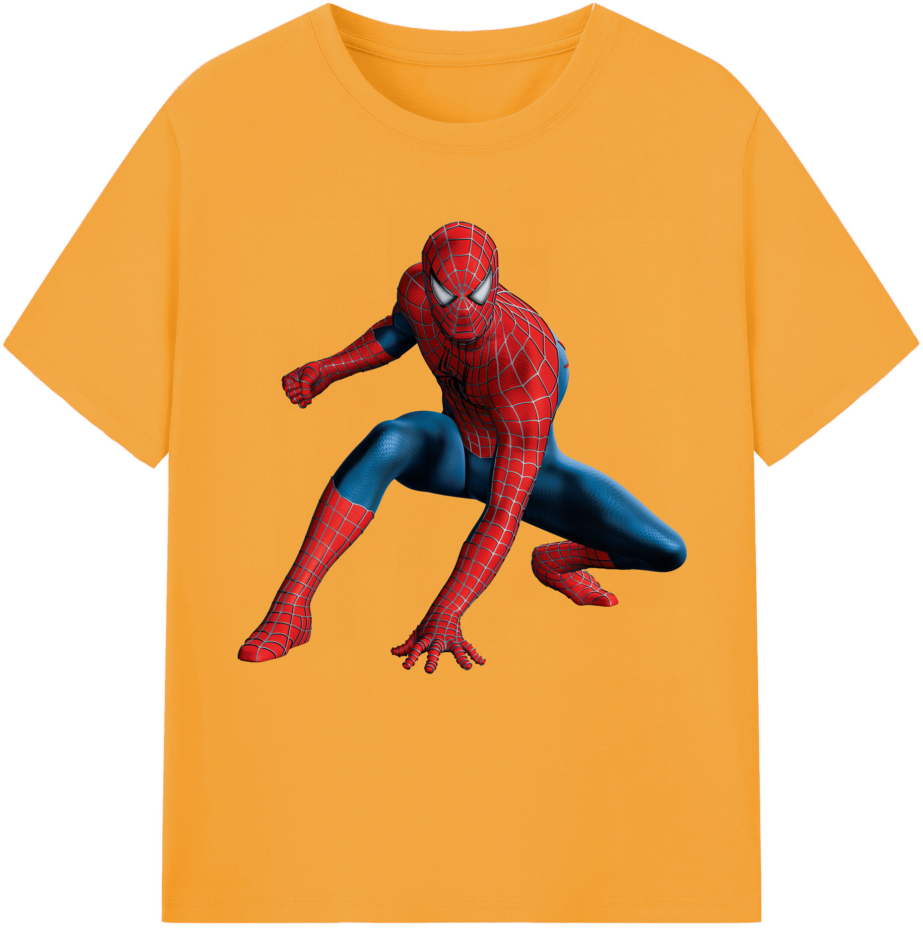 （画像用） Spider Man スパイダーマン 綿100％半袖Tシャツ（フロントプリント）