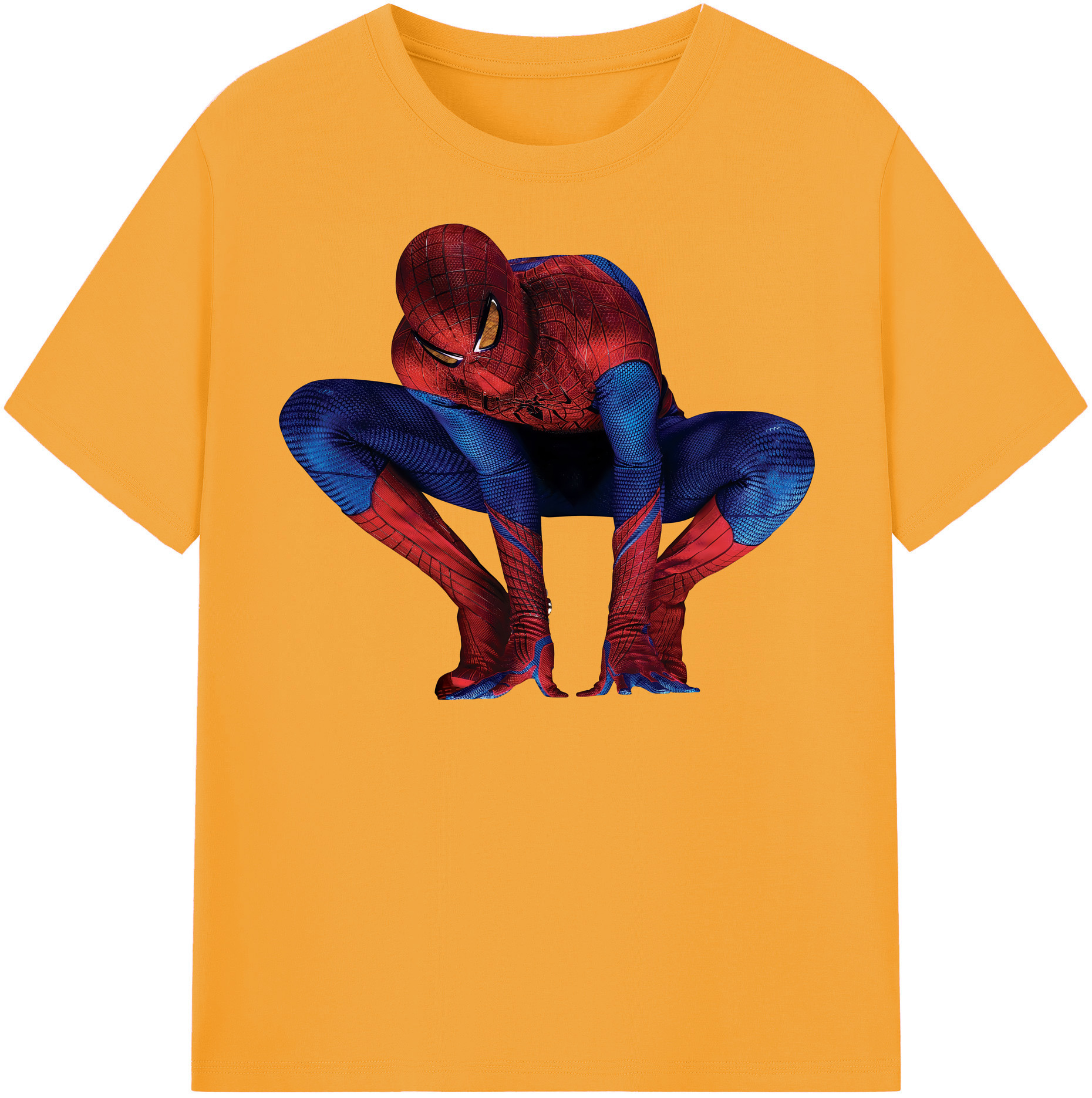 （画像用） Spider Man スパイダーマン 綿100％半袖Tシャツ（フロントプリント）