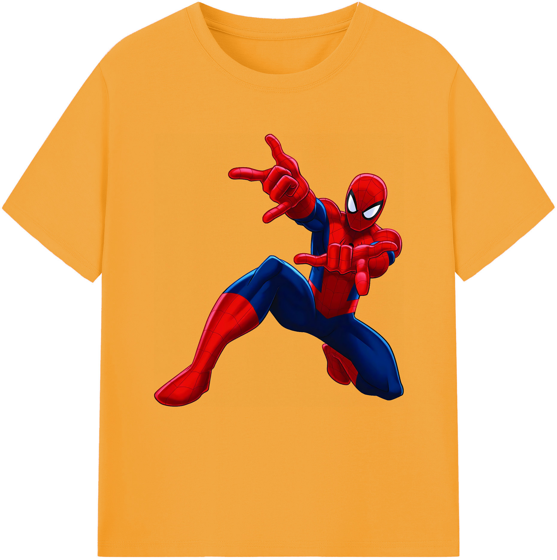 Spider Man スパイダーマン 綿100％半袖Tシャツ（フロントプリント）