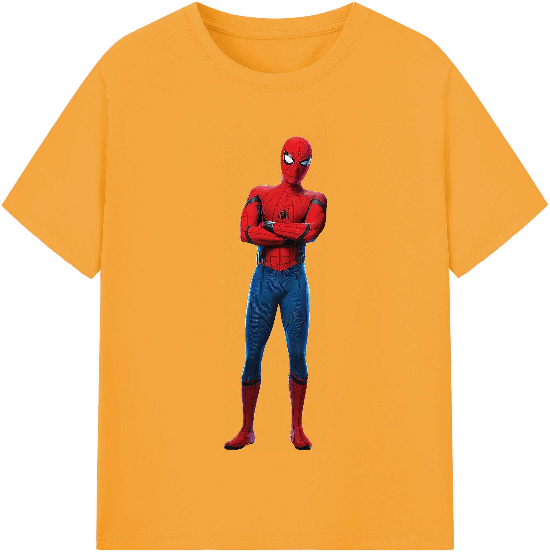 （画像用） Spider Man スパイダーマン 綿100％半袖Tシャツ（フロントプリント）