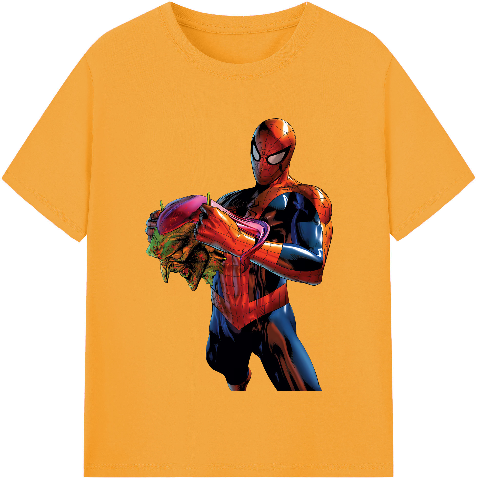 （画像用） Spider Man スパイダーマン 綿100％半袖Tシャツ（フロントプリント）