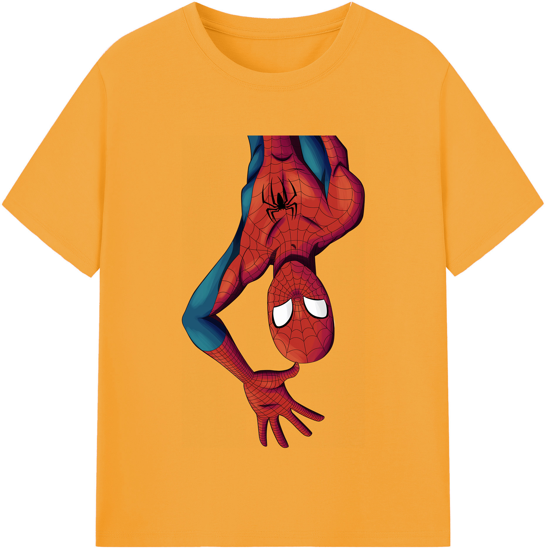 （画像用） Spider Man スパイダーマン 綿100％半袖Tシャツ（フロントプリント）