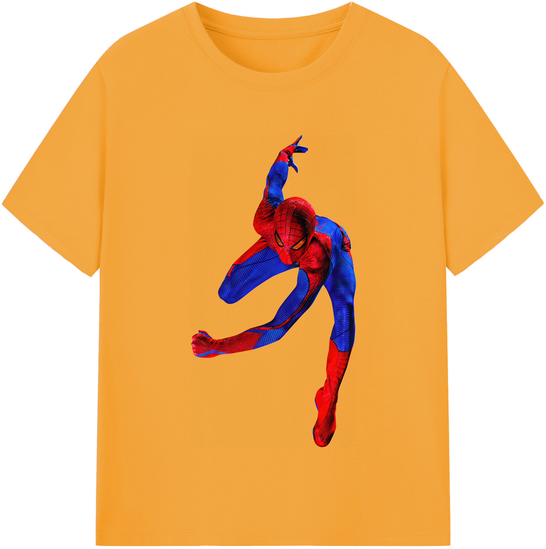 （画像用） Spider Man スパイダーマン 綿100％半袖Tシャツ（フロントプリント）