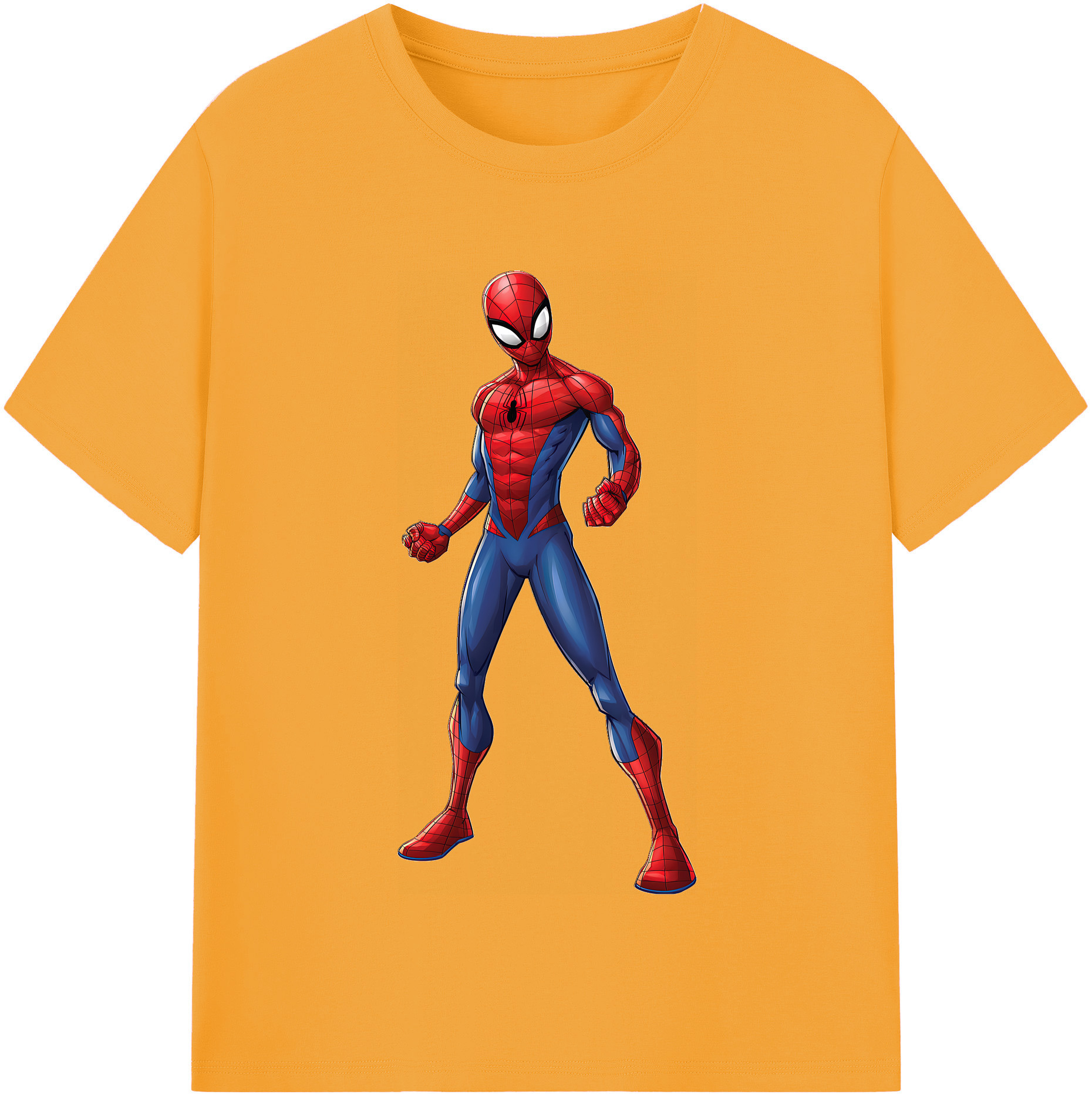 （画像用） Spider Man スパイダーマン 綿100％半袖Tシャツ（フロントプリント）