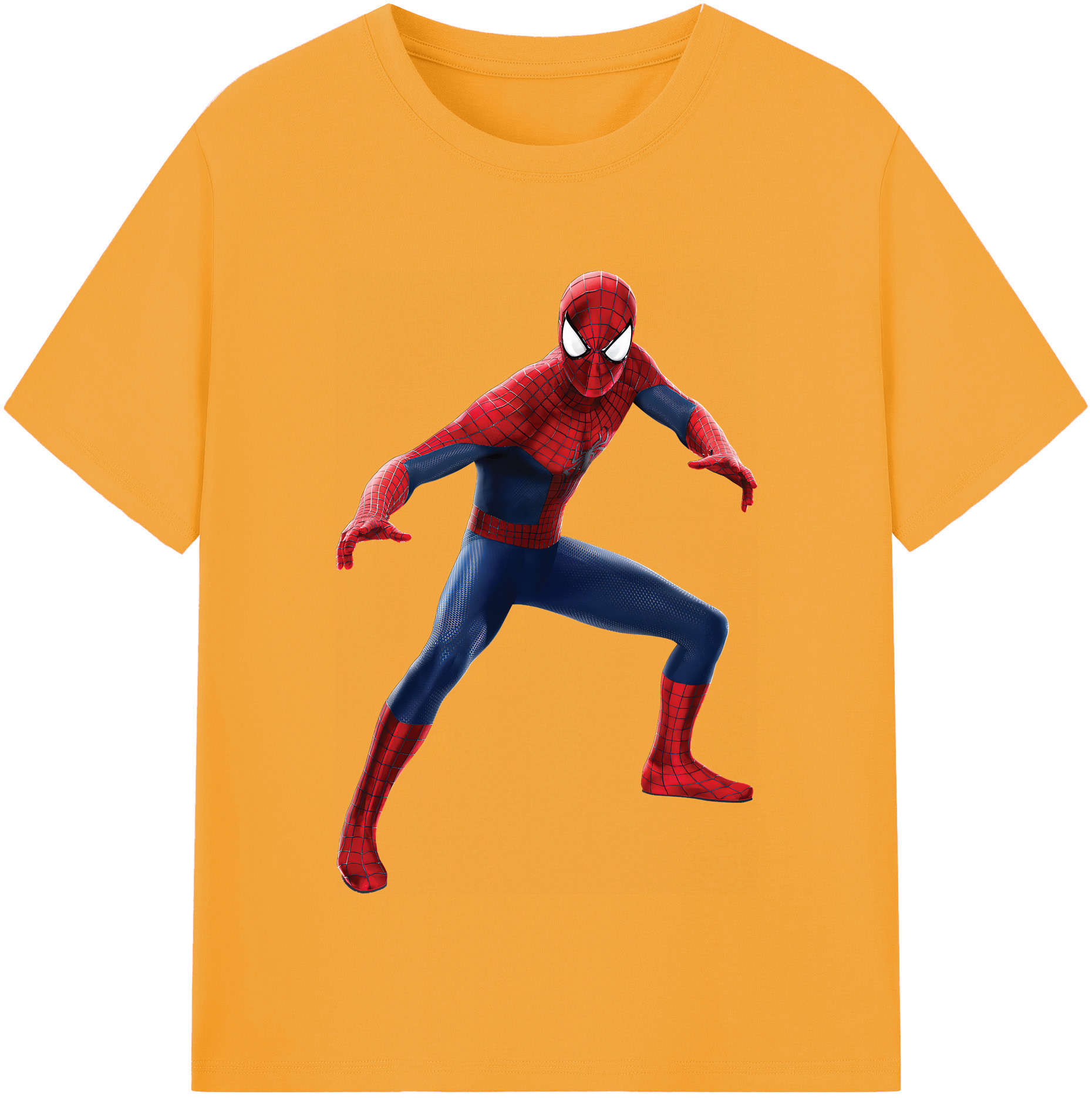 （画像用） Spider Man スパイダーマン 綿100％半袖Tシャツ（フロントプリント）