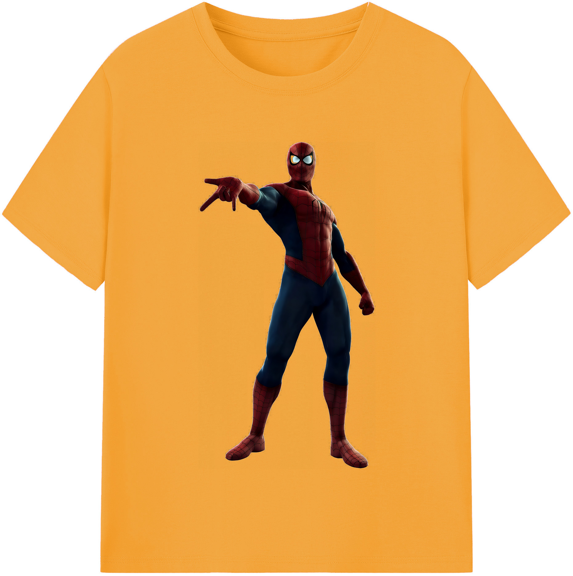 （画像用） Spider Man スパイダーマン 綿100％半袖Tシャツ（フロントプリント）