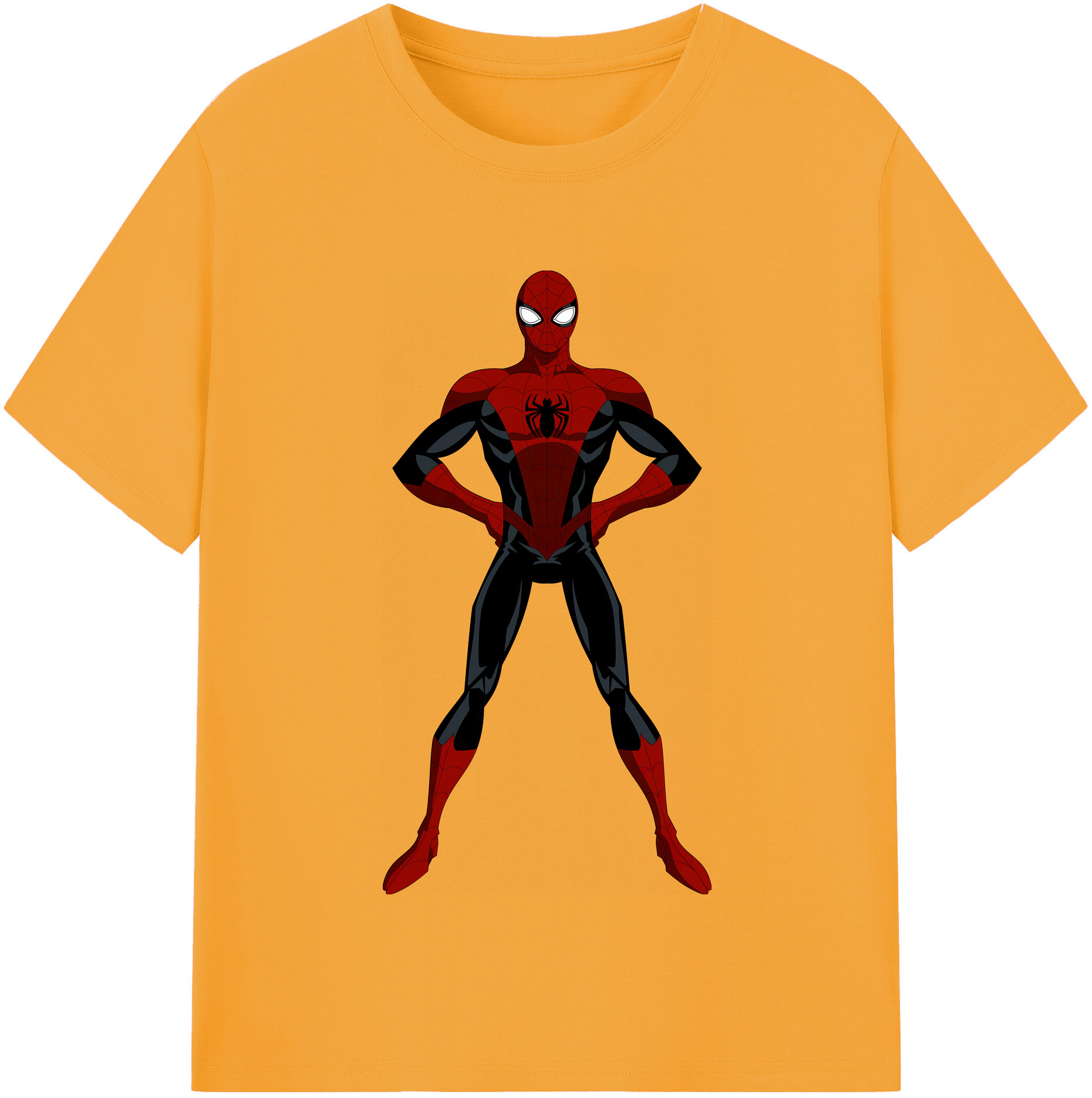 （画像用） Spider Man スパイダーマン 綿100％半袖Tシャツ（フロントプリント）